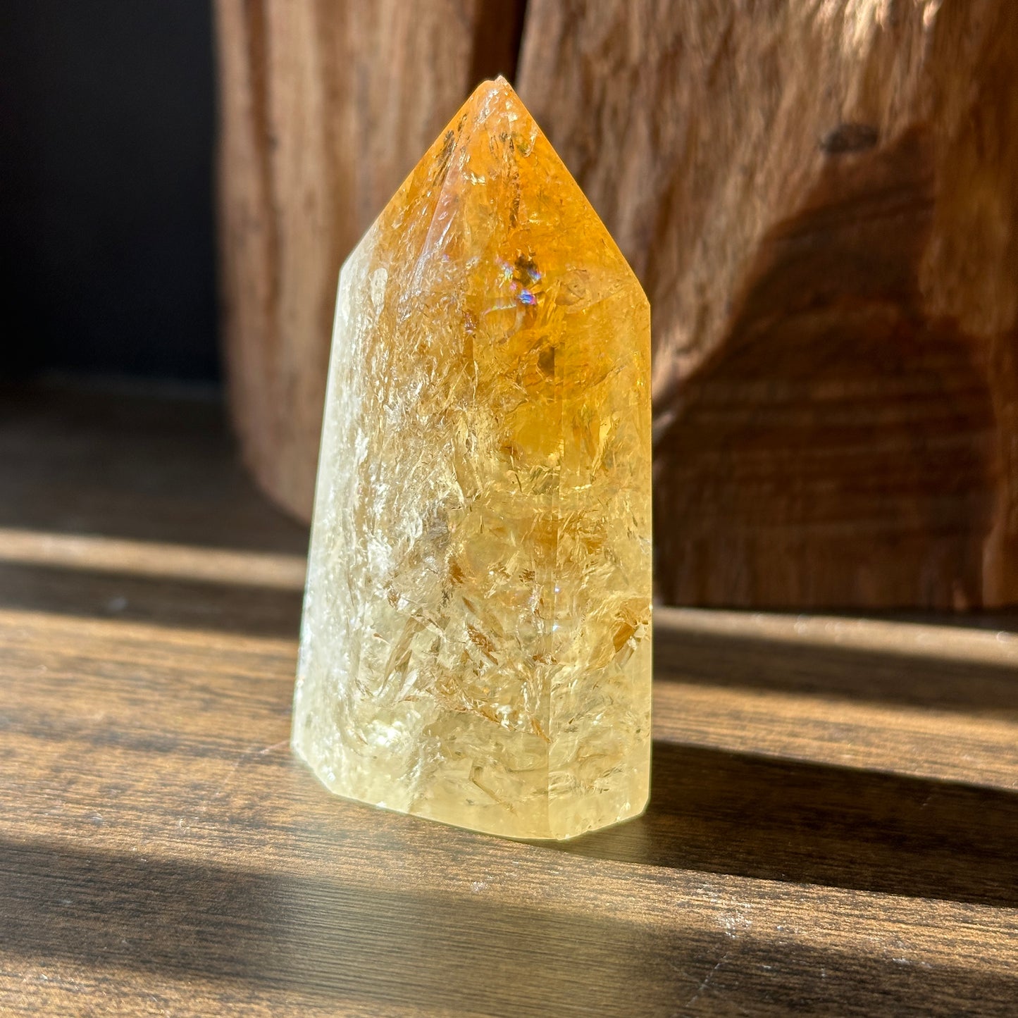 Natural Yellow Quartz Point Mini Display Stone Random Selection