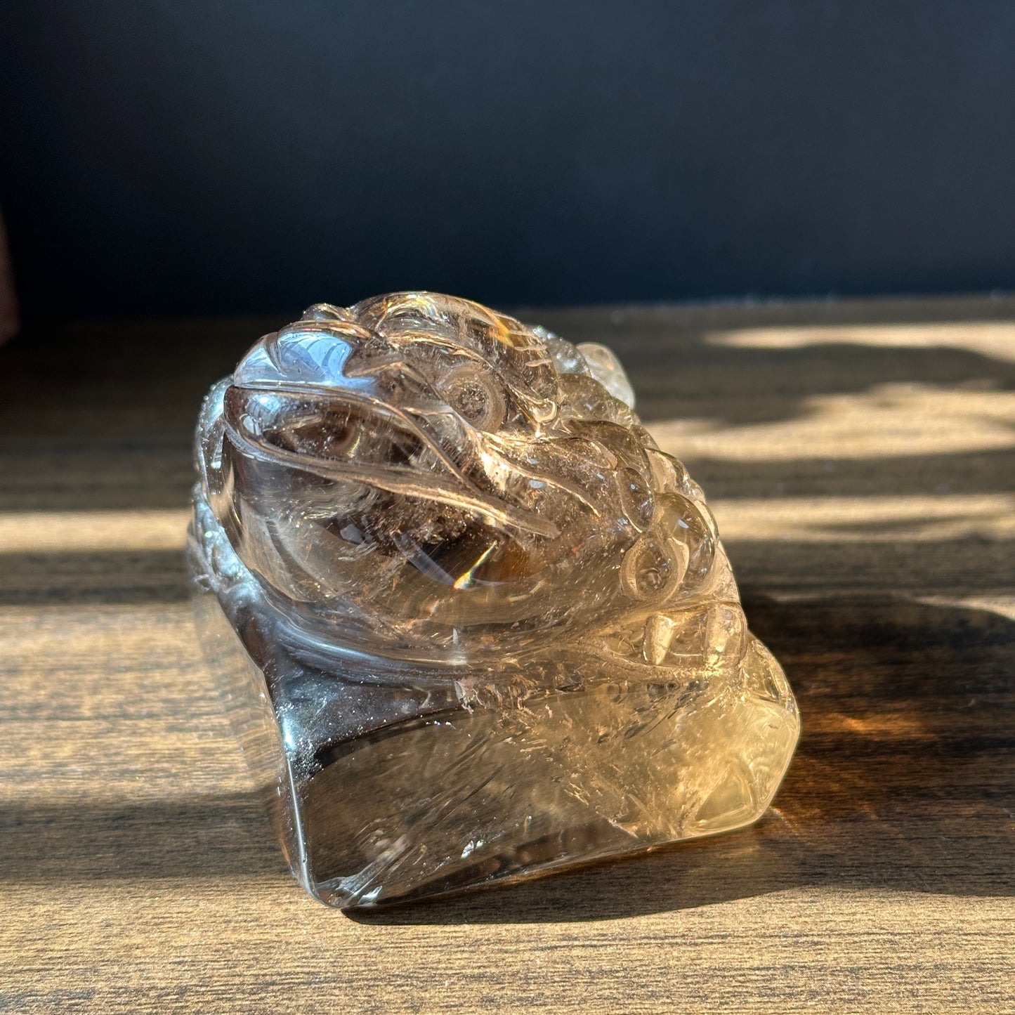 Natural Quartz Dragon Turtle and Toad Carving Display Stones One of a Kind