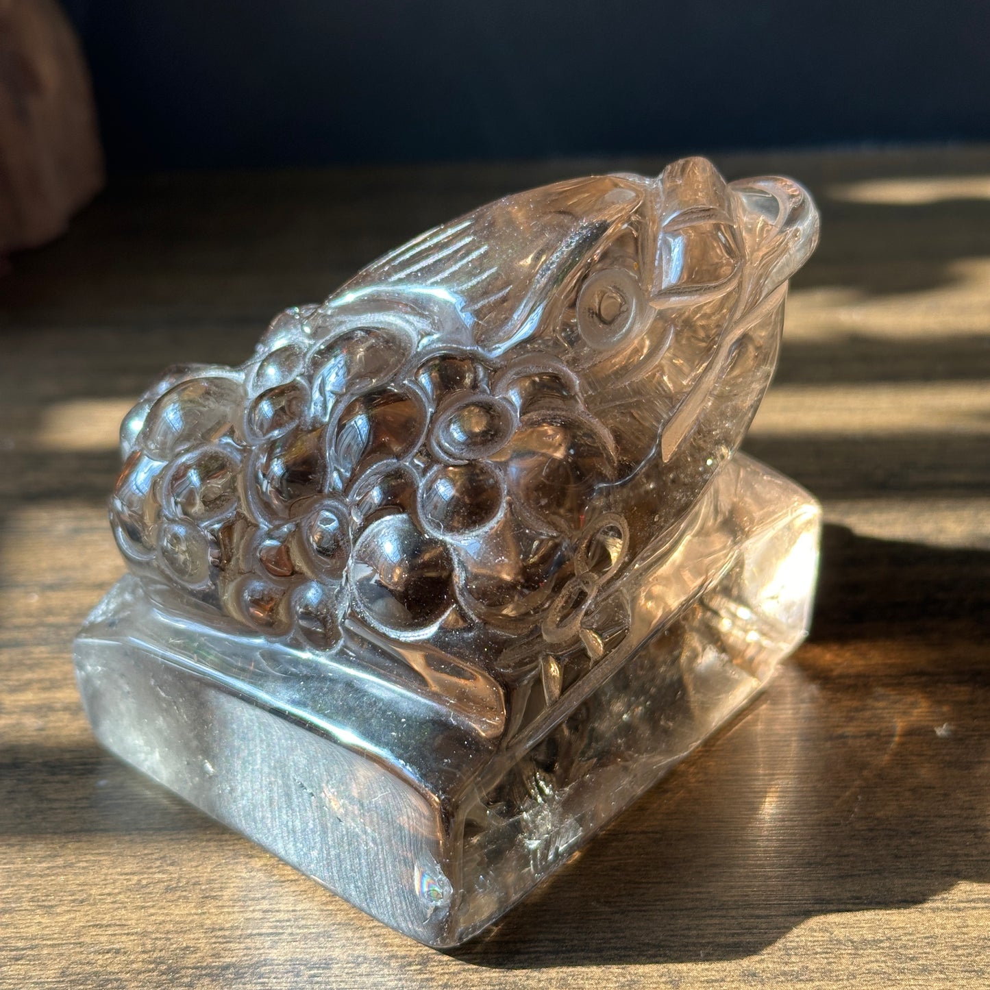 Natural Quartz Dragon Turtle and Toad Carving Display Stones One of a Kind