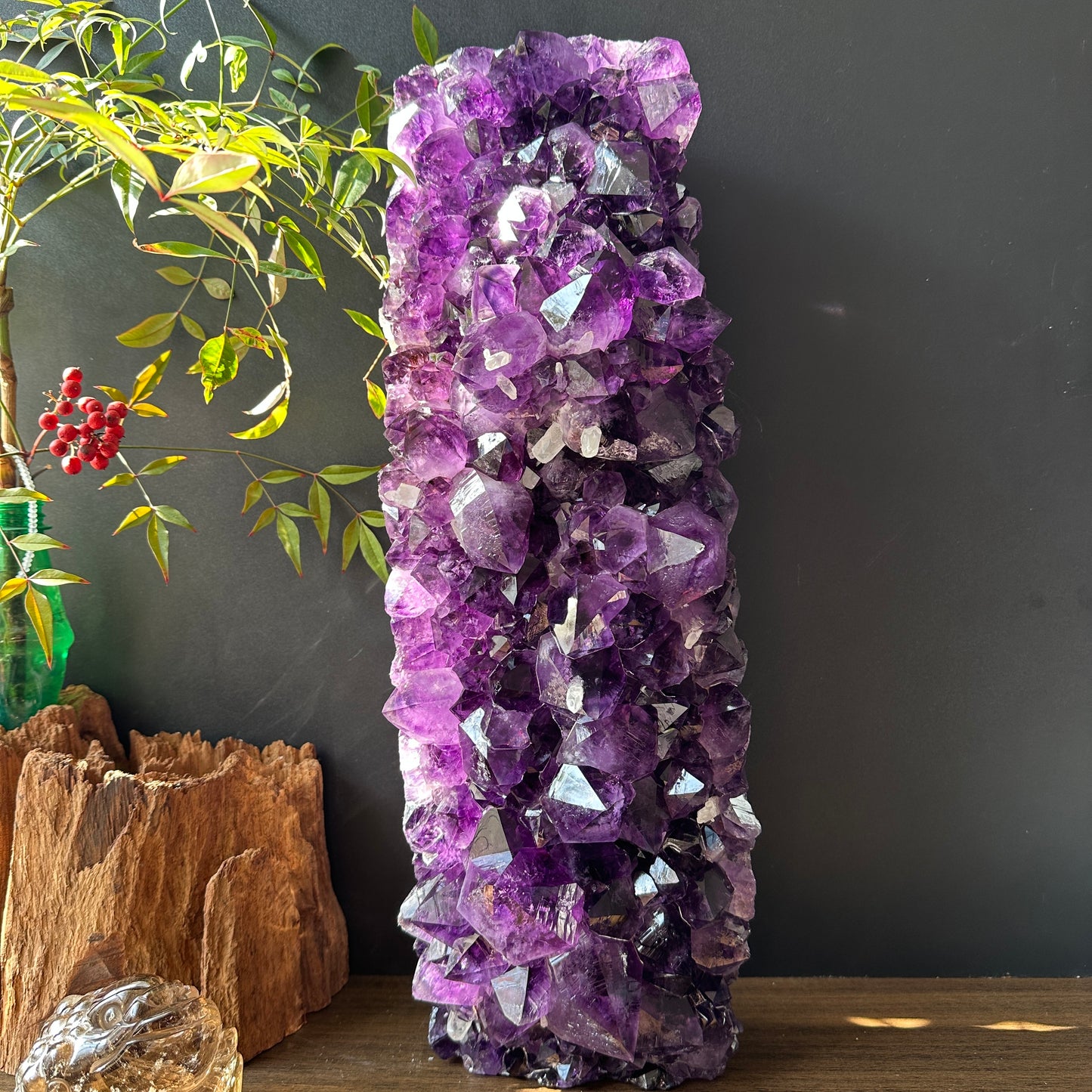 Premium Uruguayan Amethyst & Calcite Coexistence Display Stone | One of a Kind 10kg）