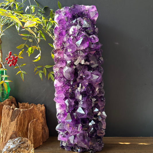 Premium Uruguayan Amethyst & Calcite Coexistence Display Stone | One of a Kind 10kg）