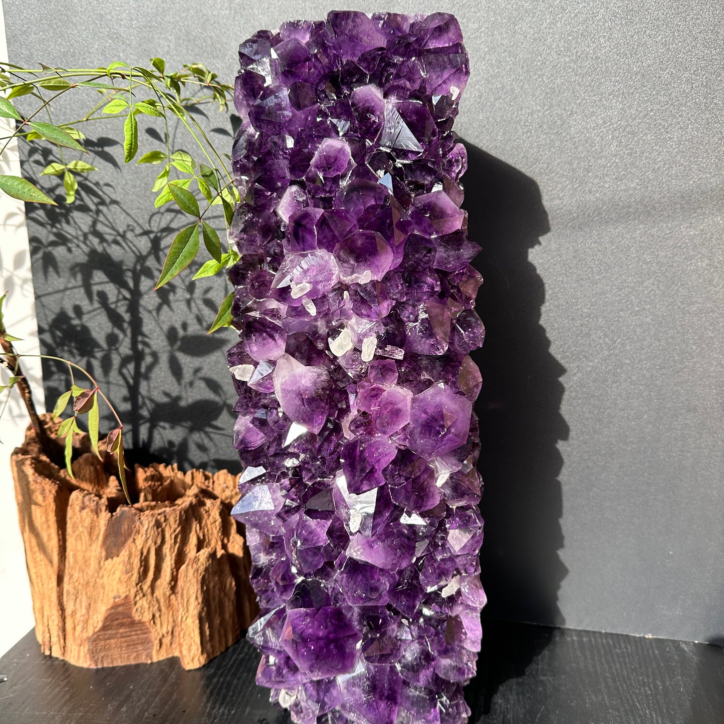 Premium Uruguayan Amethyst & Calcite Coexistence Display Stone | One of a Kind 10kg）