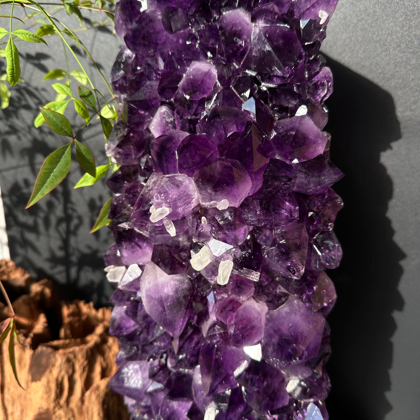 Premium Uruguayan Amethyst & Calcite Coexistence Display Stone | One of a Kind 10kg）