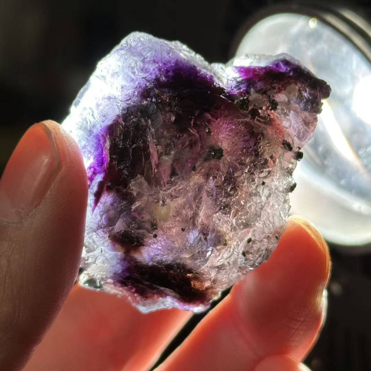 Natural Blue Fluorite Mineral Specimen Crystal Rough Stone Collection Pieces