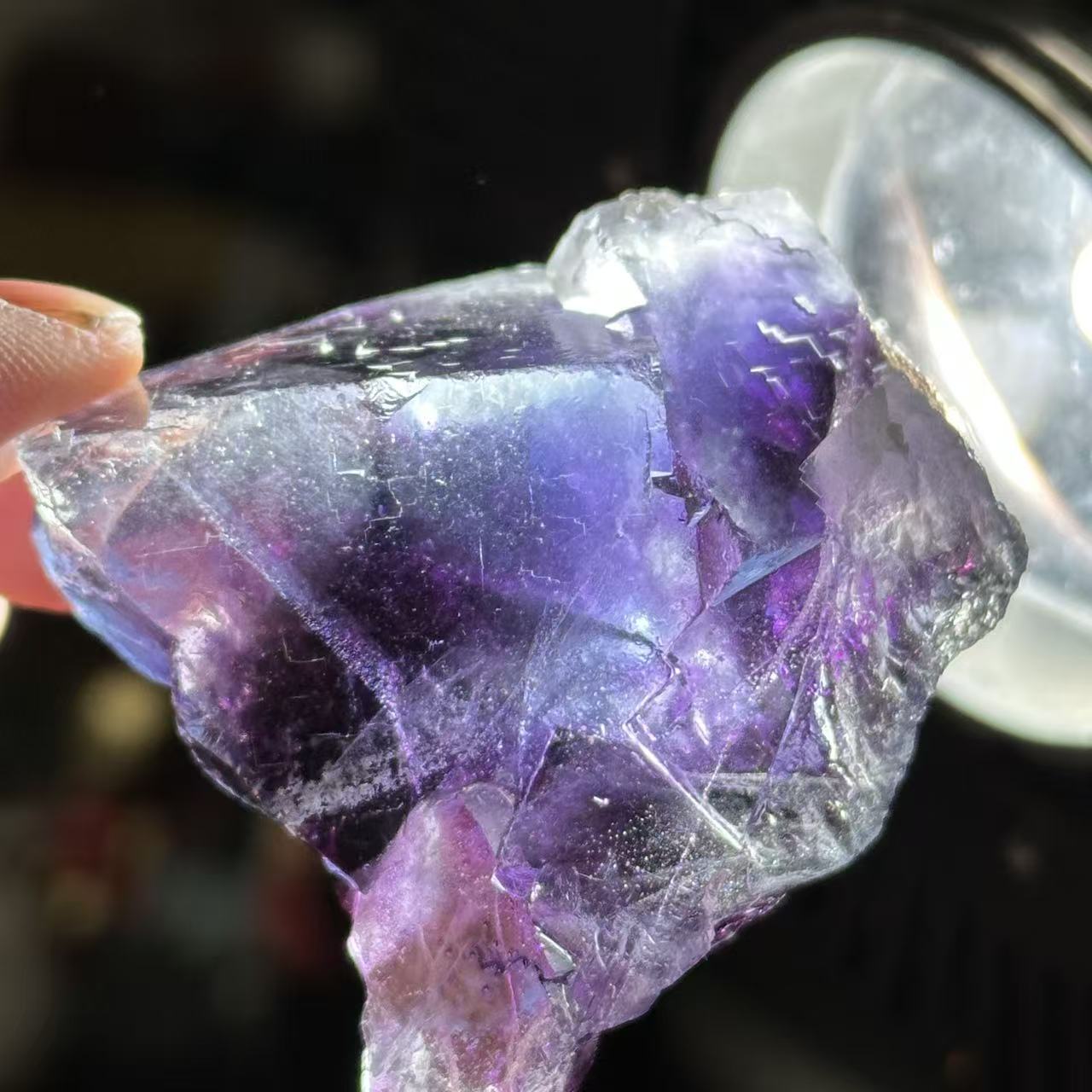 Natural Blue Fluorite Mineral Specimen Crystal Rough Stone Collection Pieces