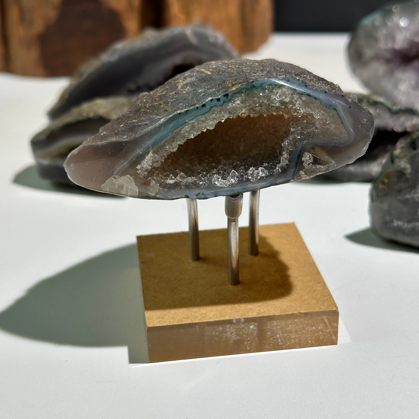 Natural Amethyst Crystal Cluster Small Raw Amethyst Specimen Display Piece