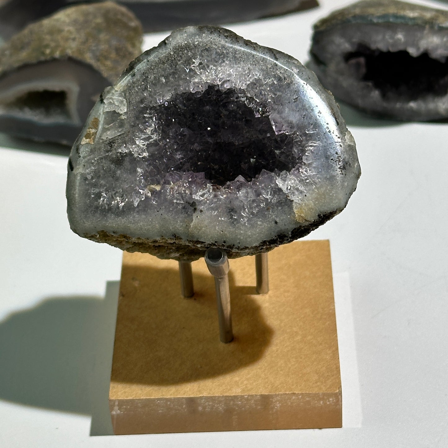 Natural Amethyst Crystal Cluster Small Raw Amethyst Specimen Display Piece