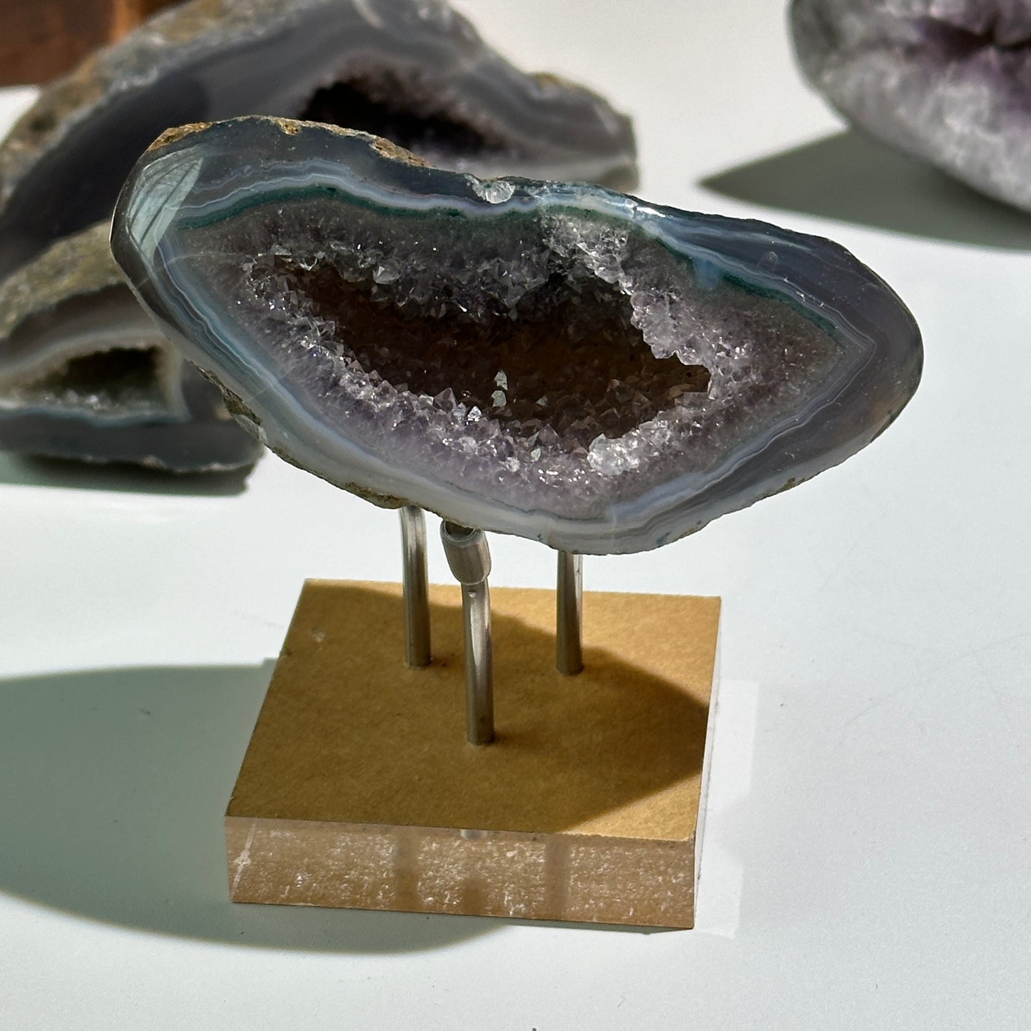 Natural Amethyst Crystal Cluster Small Raw Amethyst Specimen Display Piece