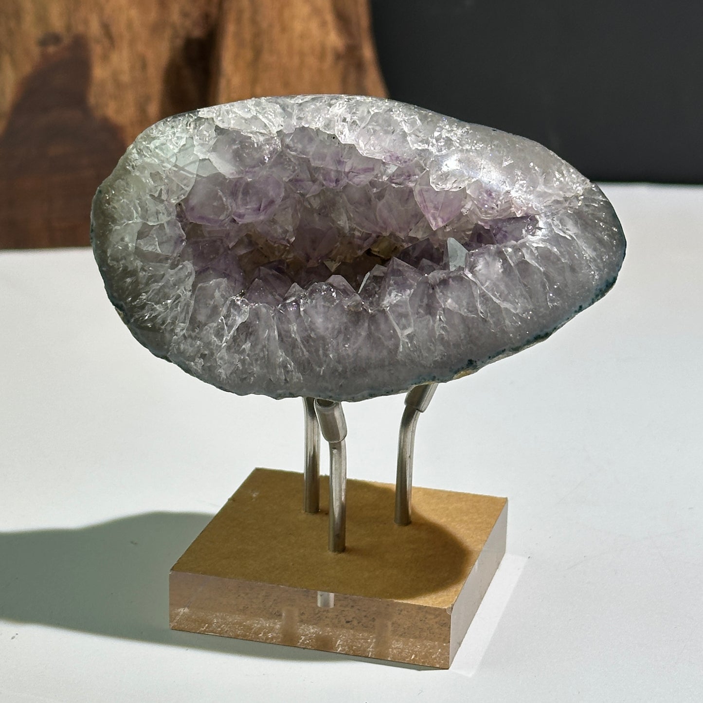 Natural Amethyst Crystal Cluster Small Raw Amethyst Specimen Display Piece