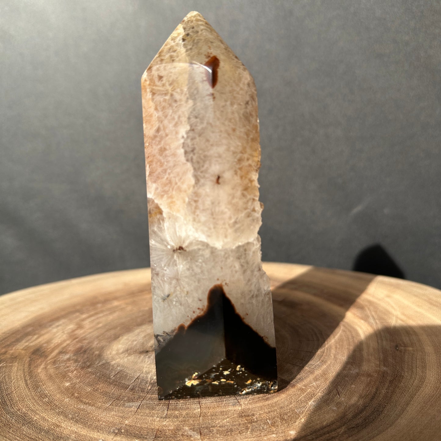 Natural Brazilian Pink & Yellow Amethyst Druzy Tower – One of a Kind