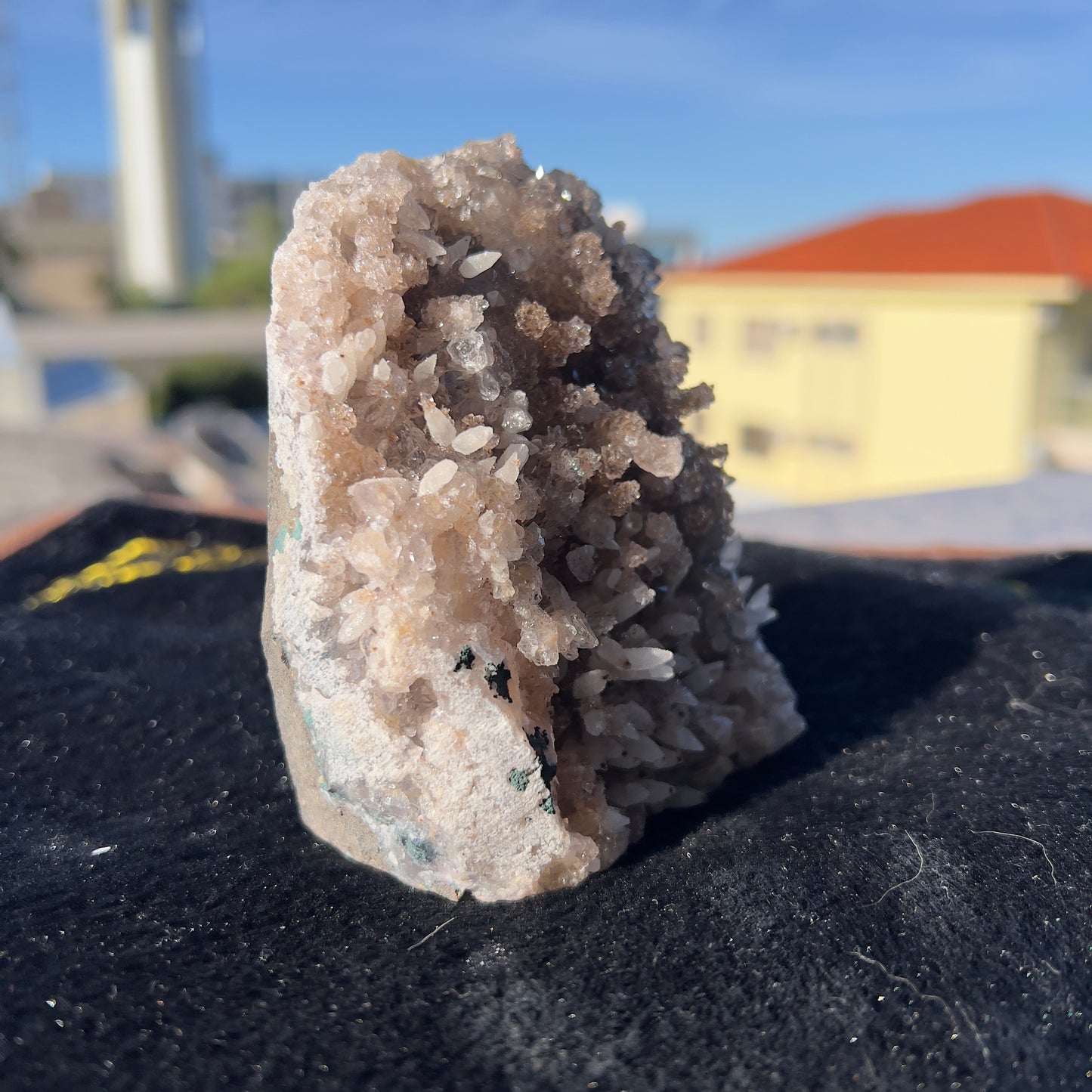 Rare Amethyst Calcite Symbiosis Cluster, Small Purple Crystal Specimen, Unique Natural Decor, Exact Brazilian Healing Stone 1.12lb