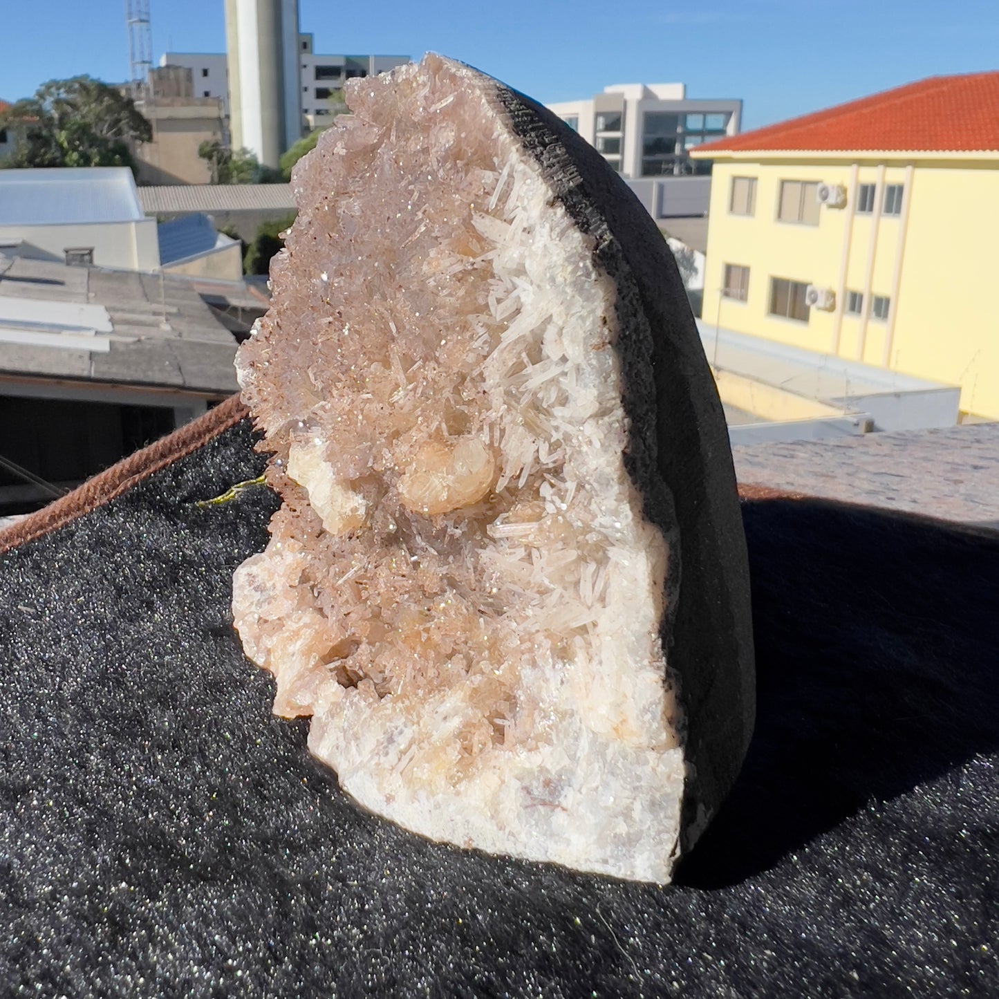 Rare Amethyst Calcite Symbiosis Cluster, Raw Purple Crystal Specimen, Unique Natural Decor, Exact Brazilian Healing Stone 2.08lb