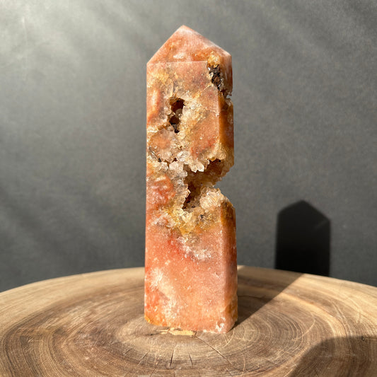 Natural Brazilian Pink Amethyst Druzy Tower – One of a Kind