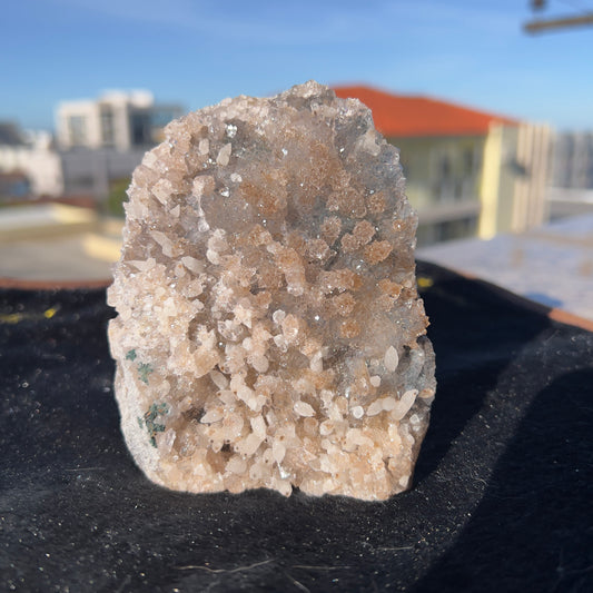 Rare Amethyst Calcite Symbiosis Cluster, Small Purple Crystal Specimen, Unique Natural Decor, Exact Brazilian Healing Stone 1.12lb