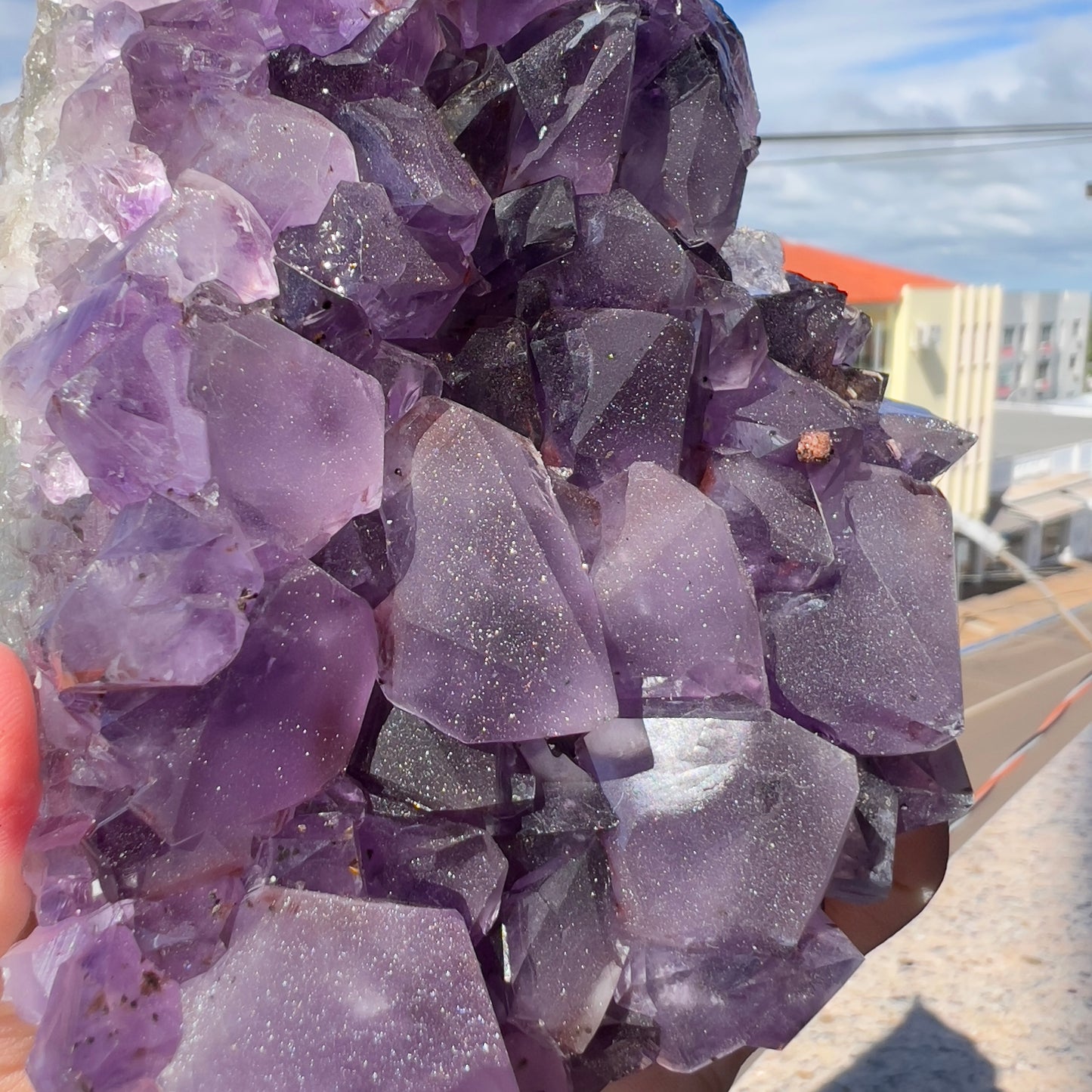 Raw Extra Dark Amethyst Cluster, Super Sparkly Sugar Amethyst Druzy Specimen, Deep Purple Crystal Decor, Exact Brazilian Crystal 2.35lb