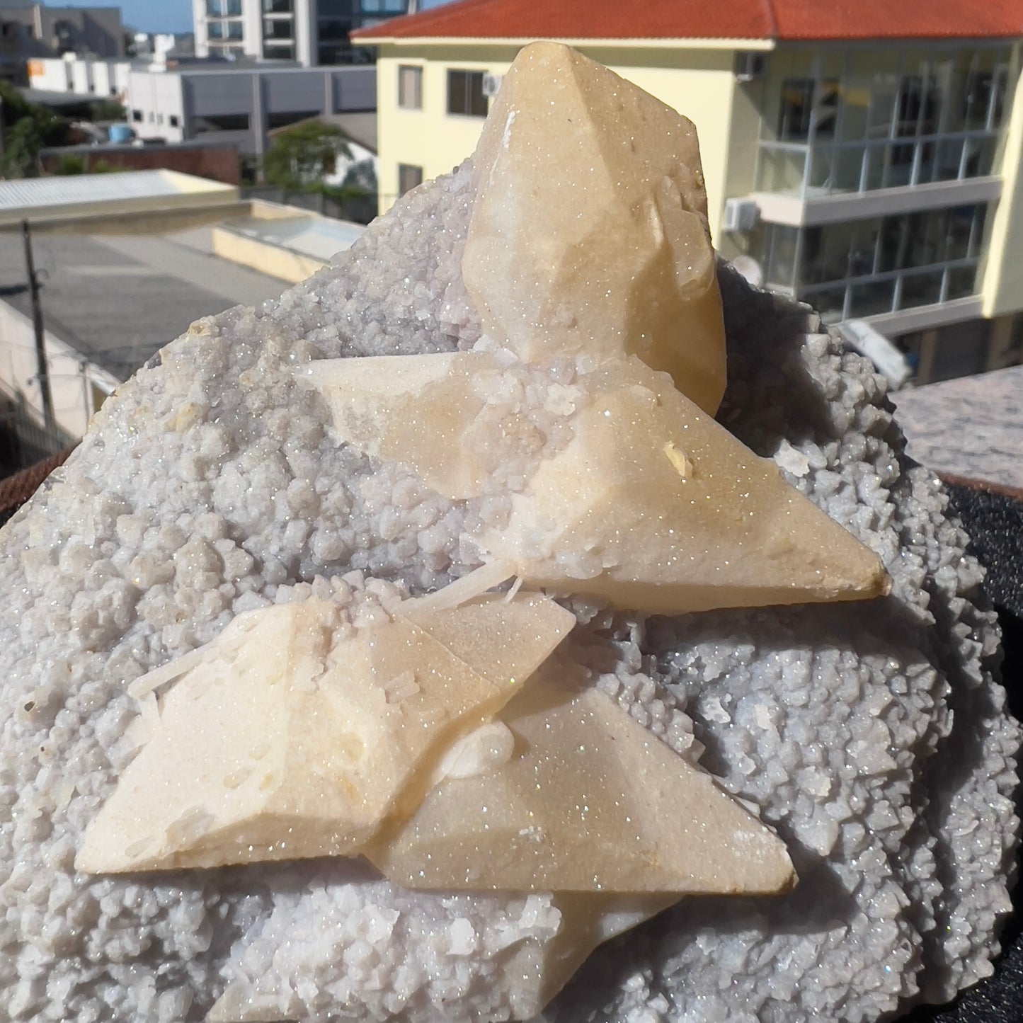 Brazilian White Sugar Amethyst with Calcite | Natural Gummy Amethyst Specimen | Sugar Druzy Crystal | One of a Kind
