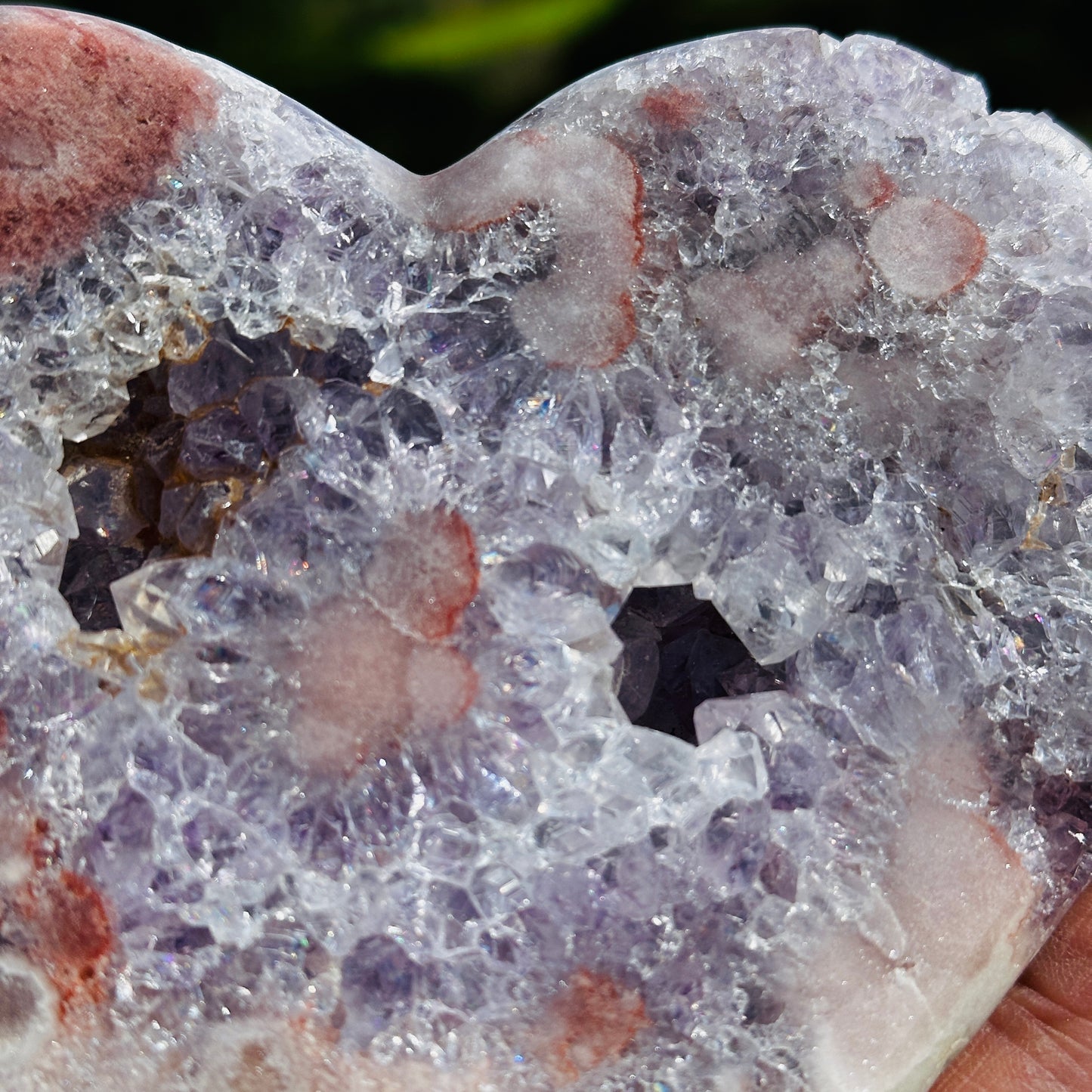 High Quality Brazilian Pink Amethyst Heart, Pink Purple Amethyst Crystal, One of a Kind Heart Specimen