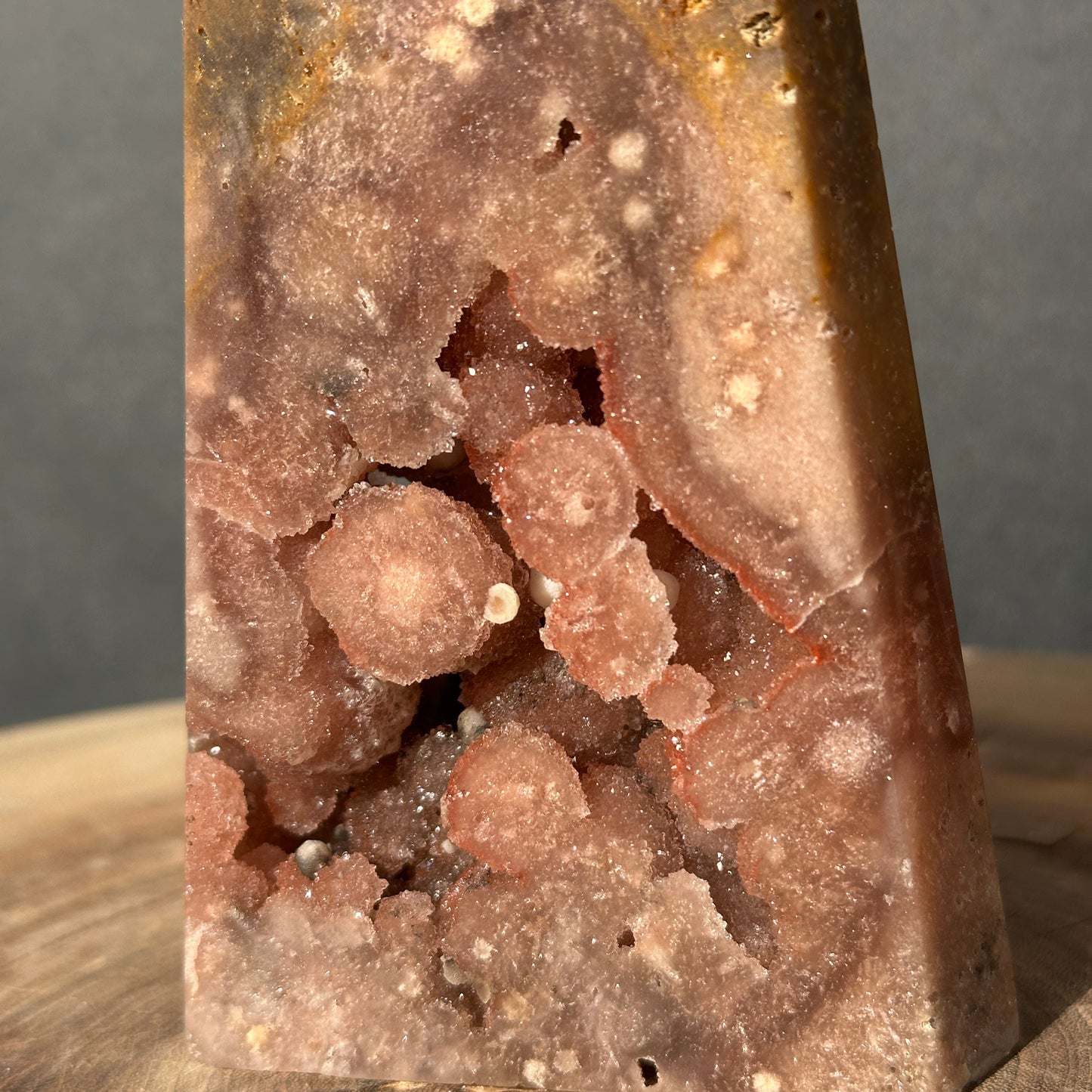 Natural Brazilian Pink Amethyst Druzy Tower – One of a Kind