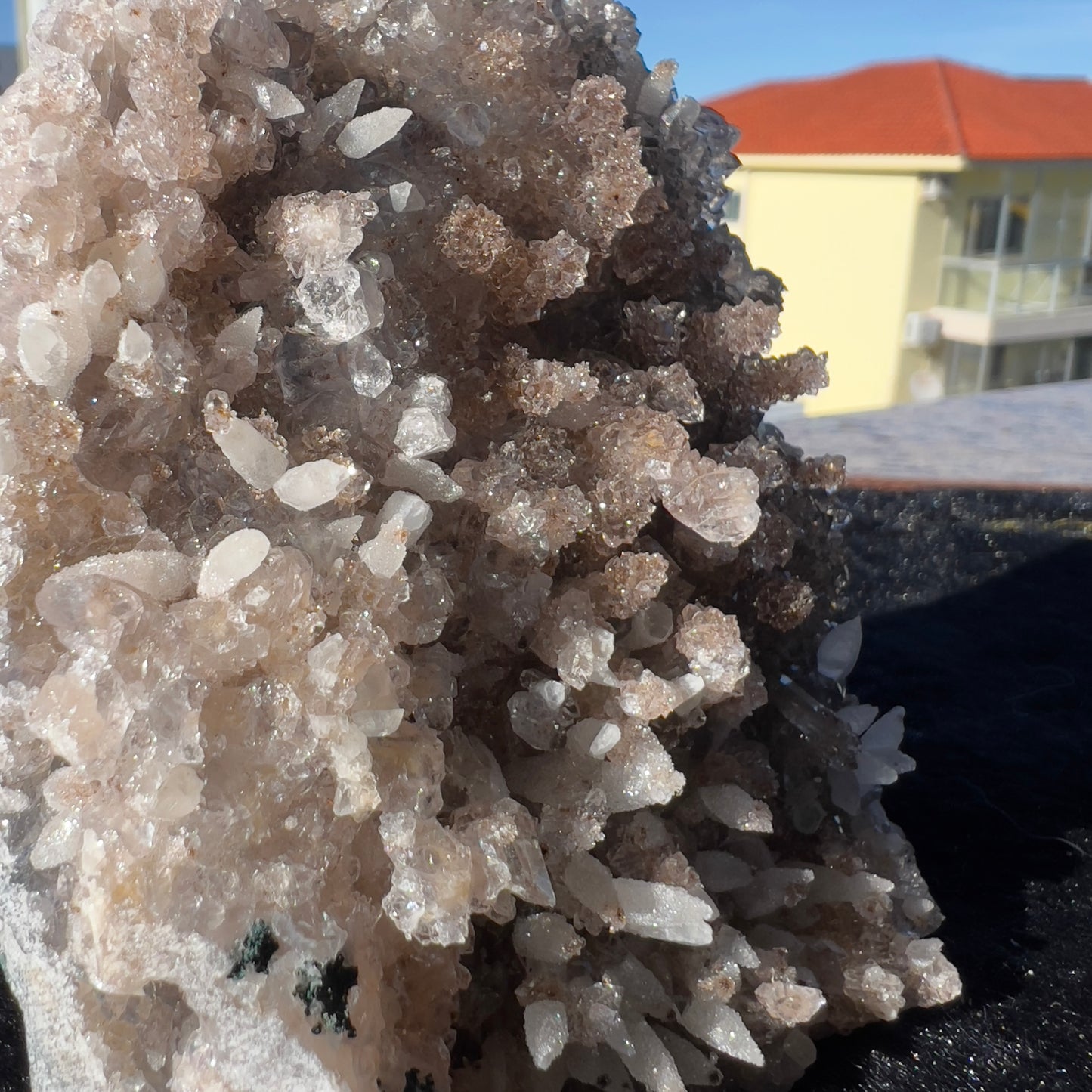 Rare Amethyst Calcite Symbiosis Cluster, Small Purple Crystal Specimen, Unique Natural Decor, Exact Brazilian Healing Stone 1.12lb