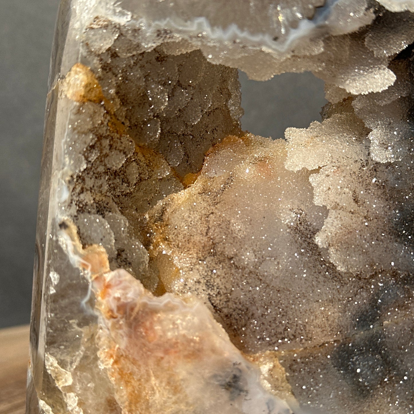 Brazilian Sugar Agate Tower | Natural Agate Crystal Point from Brazil