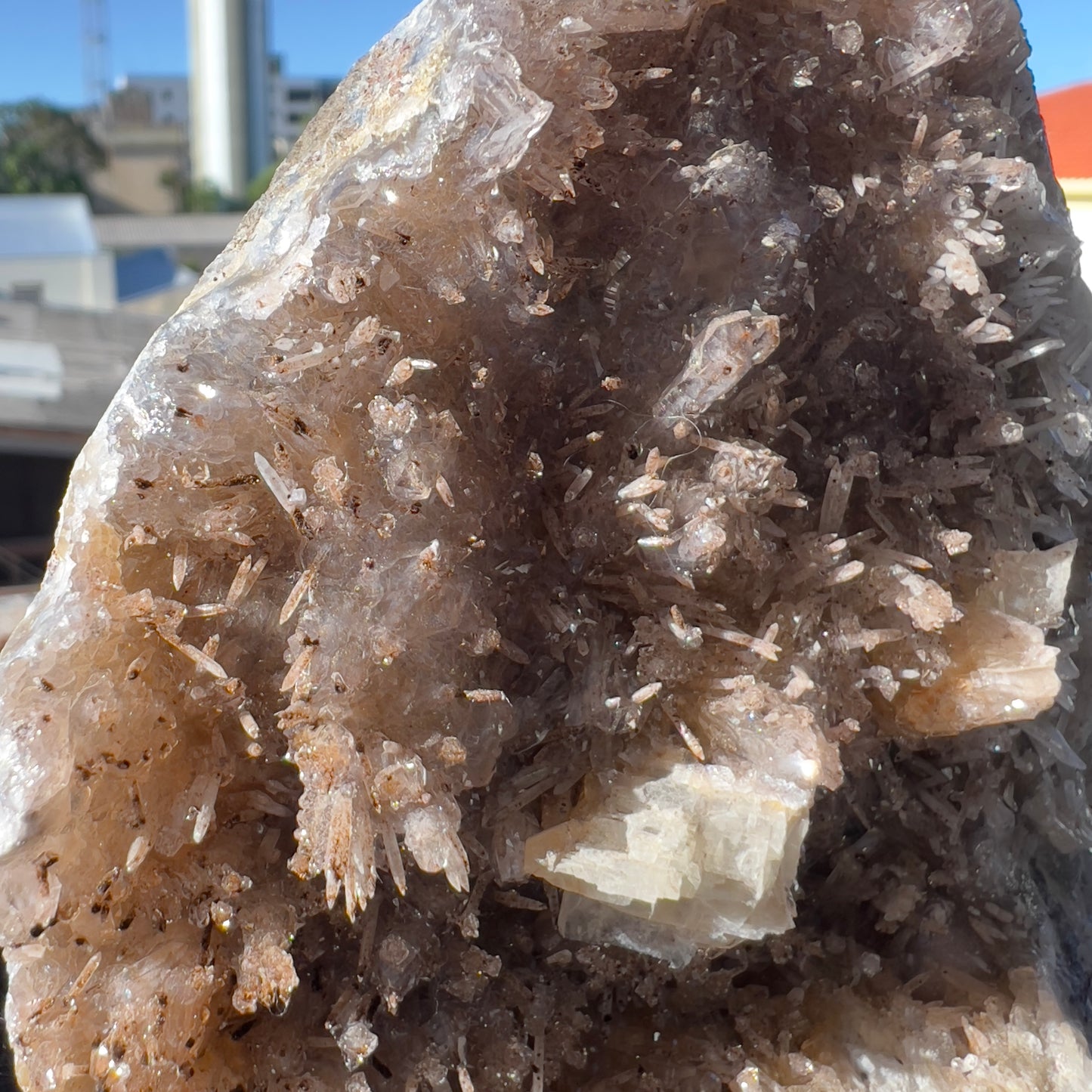 Rare Amethyst Calcite Symbiosis Cluster, Raw Purple Crystal Specimen, Unique Natural Decor, Exact Brazilian Healing Stone 2.08lb