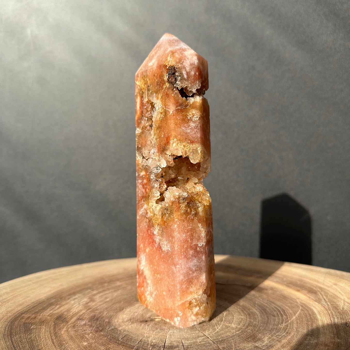 Natural Brazilian Pink Amethyst Druzy Tower – One of a Kind