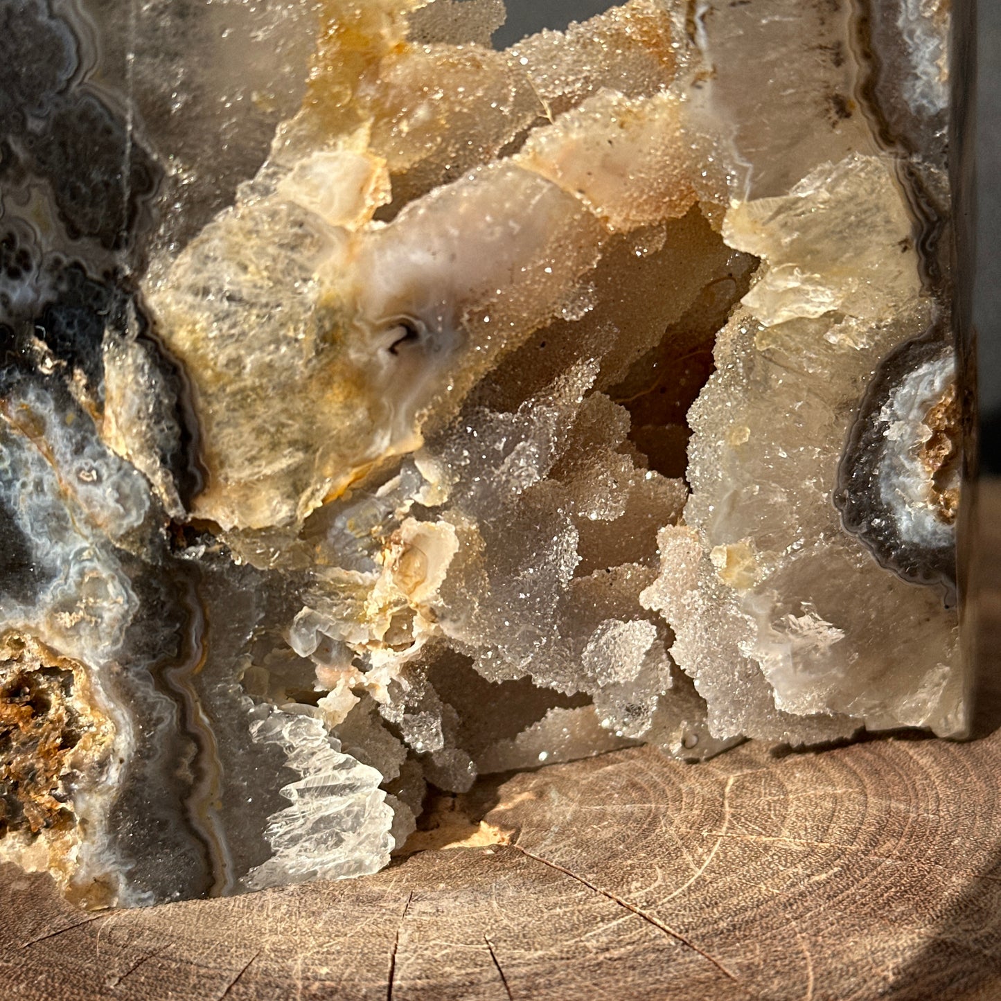 Brazilian Sugar Agate Tower | Natural Agate Crystal Point from Brazil