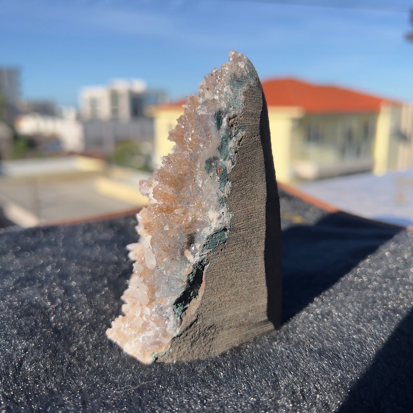Rare Amethyst Calcite Symbiosis Cluster, Small Purple Crystal Specimen, Unique Natural Decor, Exact Brazilian Healing Stone 1.12lb