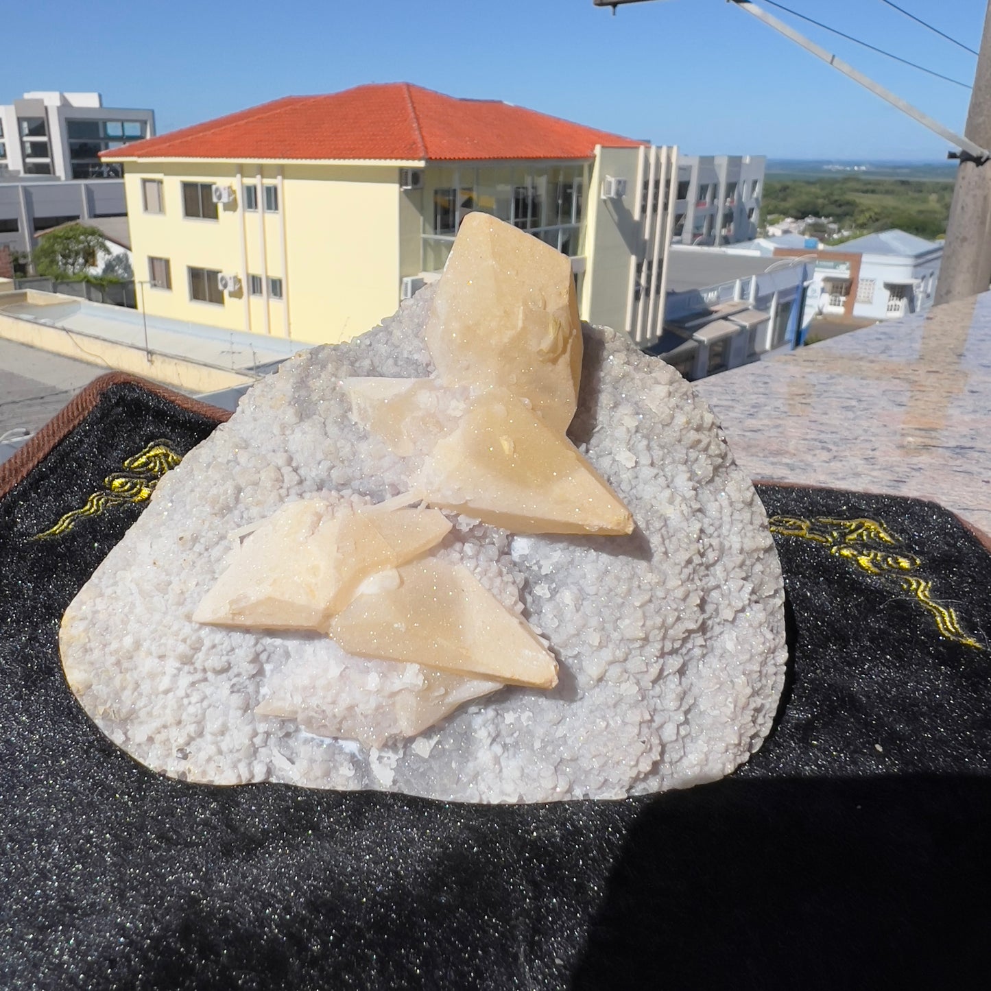 Brazilian White Sugar Amethyst with Calcite | Natural Gummy Amethyst Specimen | Sugar Druzy Crystal | One of a Kind