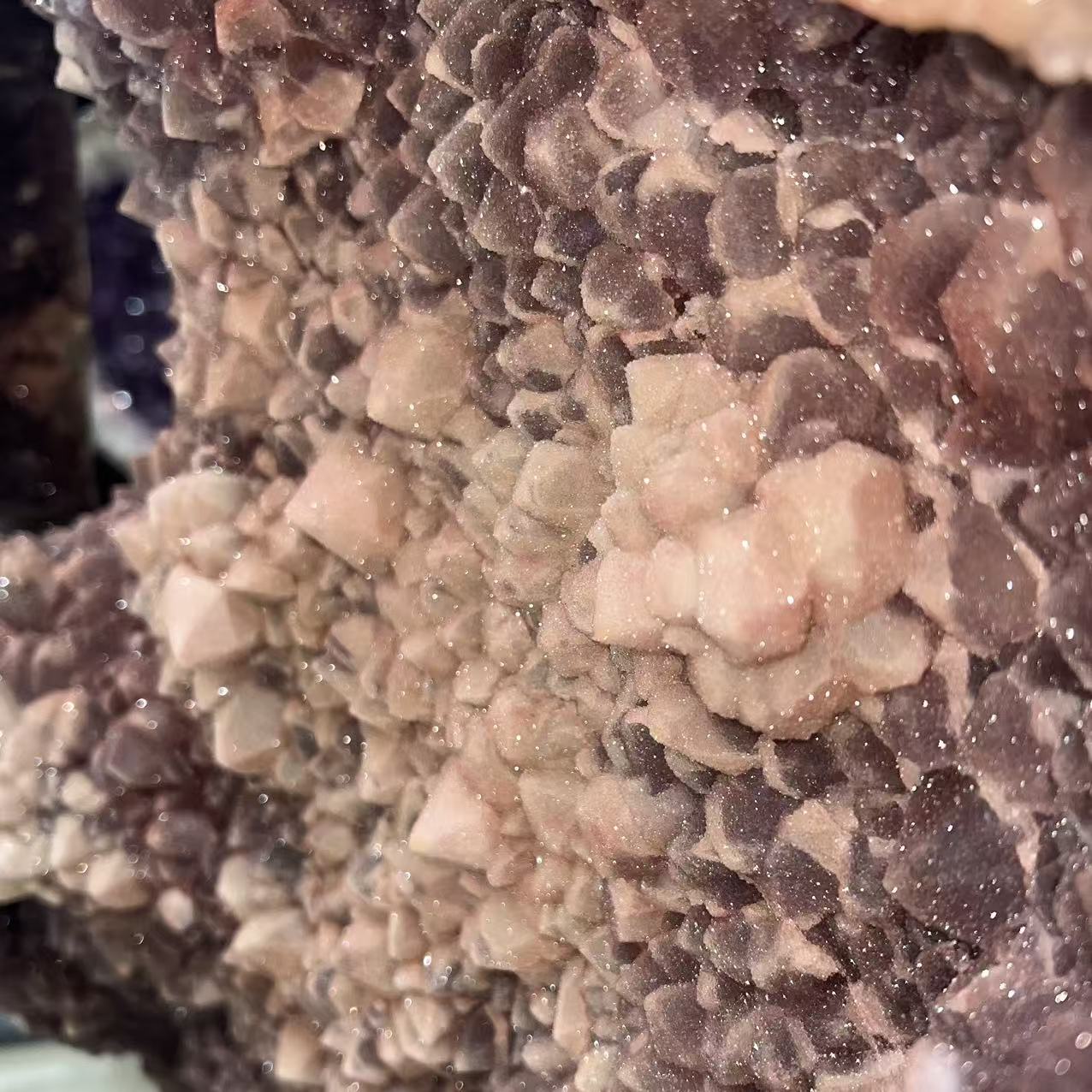 Giant 91lb Top Grade Pink Sugar Amethyst Calcite Heart, Huge Raw Crystal Druzy Geode, Luxury Home Decor Brazil Specimen
