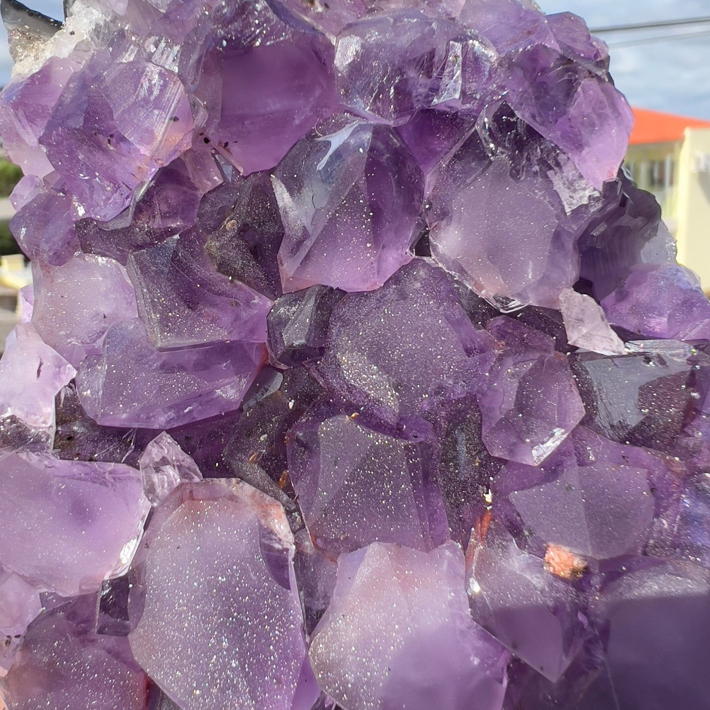 Raw Extra Dark Amethyst Cluster, Super Sparkly Sugar Amethyst Druzy Specimen, Deep Purple Crystal Decor, Exact Brazilian Crystal 2.35lb