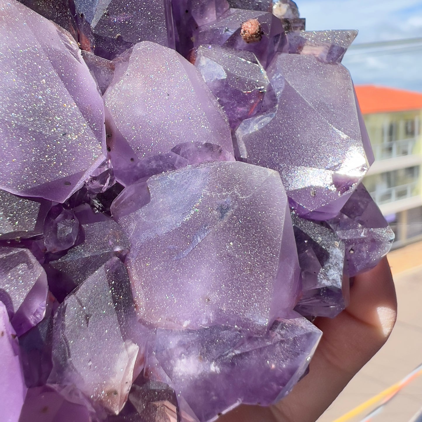 Raw Extra Dark Amethyst Cluster, Super Sparkly Sugar Amethyst Druzy Specimen, Deep Purple Crystal Decor, Exact Brazilian Crystal 2.35lb