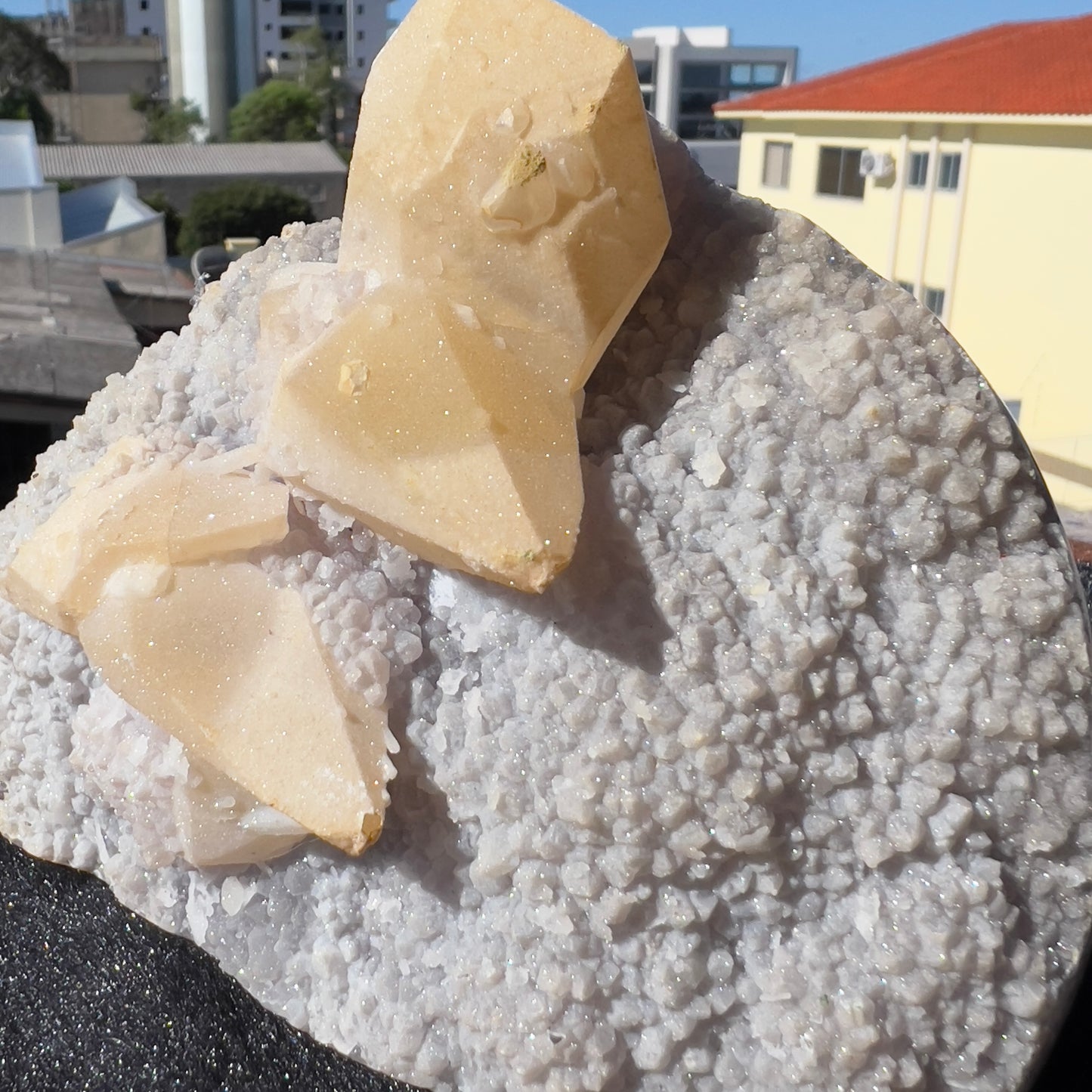 Brazilian White Sugar Amethyst with Calcite | Natural Gummy Amethyst Specimen | Sugar Druzy Crystal | One of a Kind