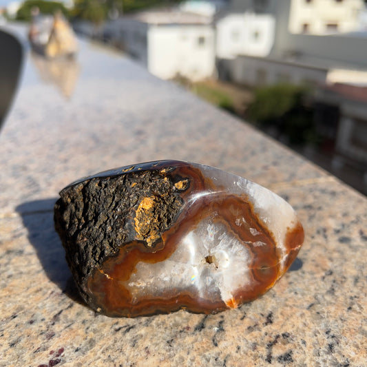 Natural Yellow Agate Cluster, Raw Sugar Druzy Geode, Solar Plexus Chakra Crystal, Yellow Healing Stone, Meditation Decor, Gift for Her