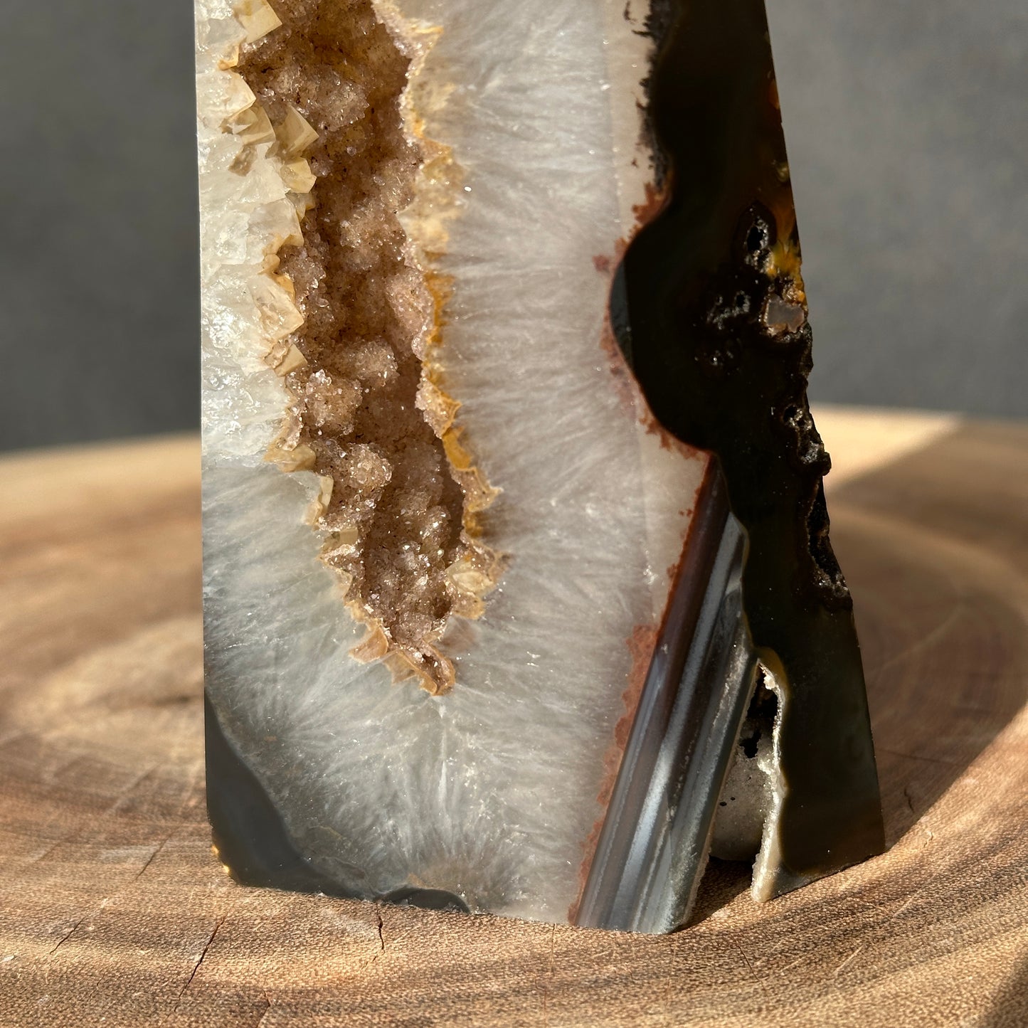 Natural Brazilian Pink & Yellow Amethyst Druzy Tower – One of a Kind