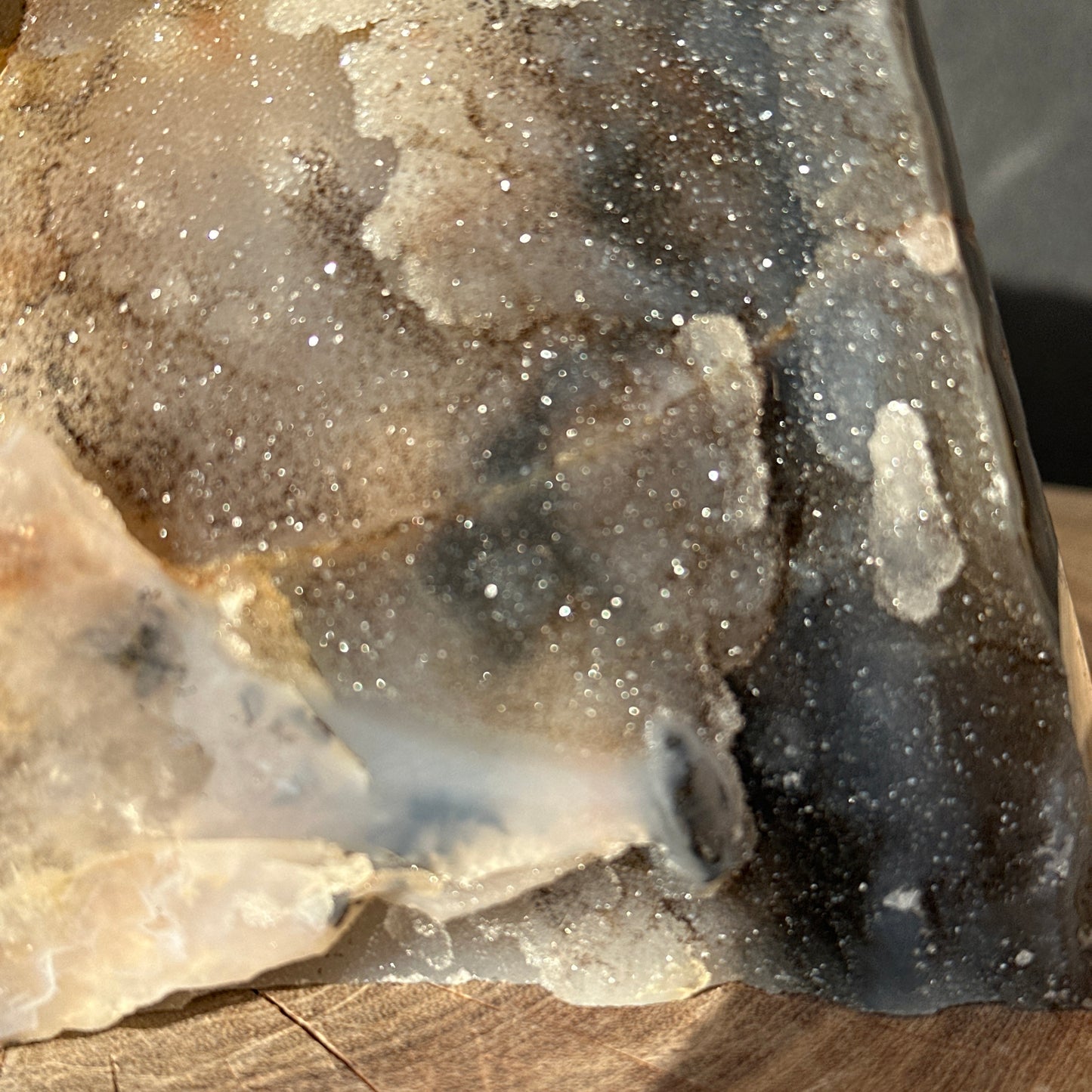 Brazilian Sugar Agate Tower | Natural Agate Crystal Point from Brazil