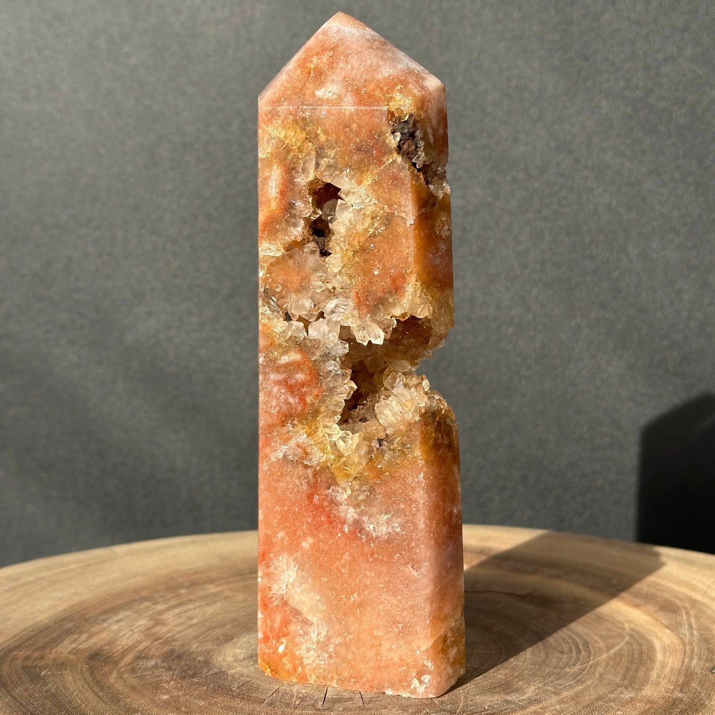 Natural Brazilian Pink Amethyst Druzy Tower – One of a Kind