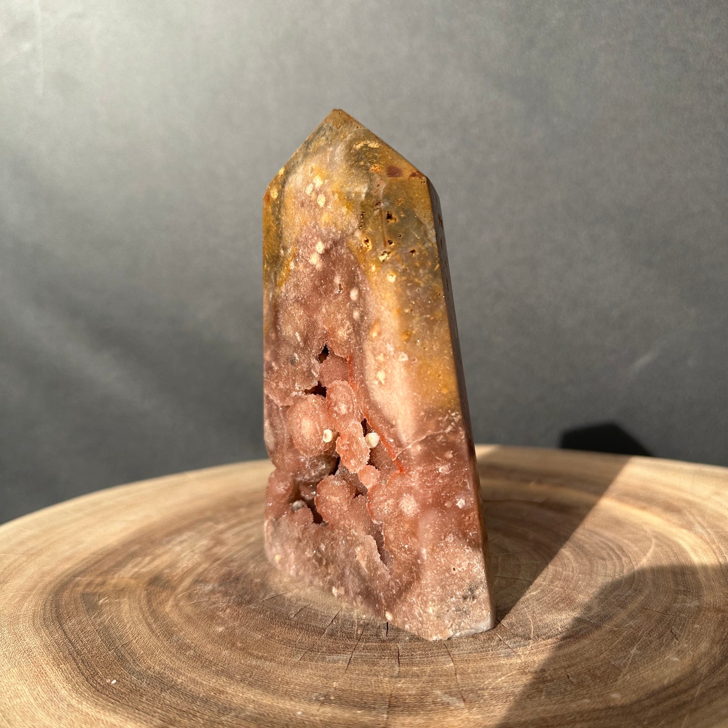 Natural Brazilian Pink Amethyst Druzy Tower – One of a Kind