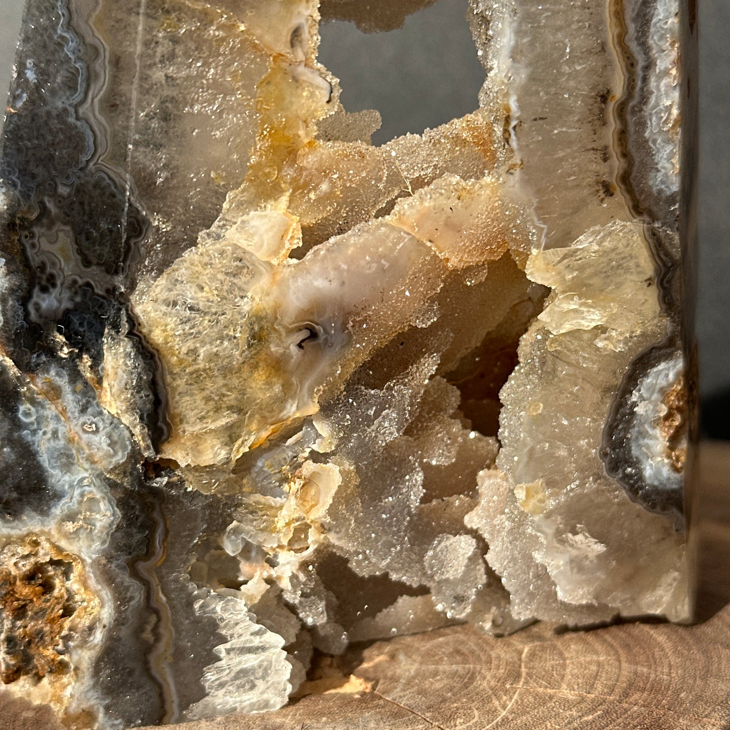 Brazilian Sugar Agate Tower | Natural Agate Crystal Point from Brazil