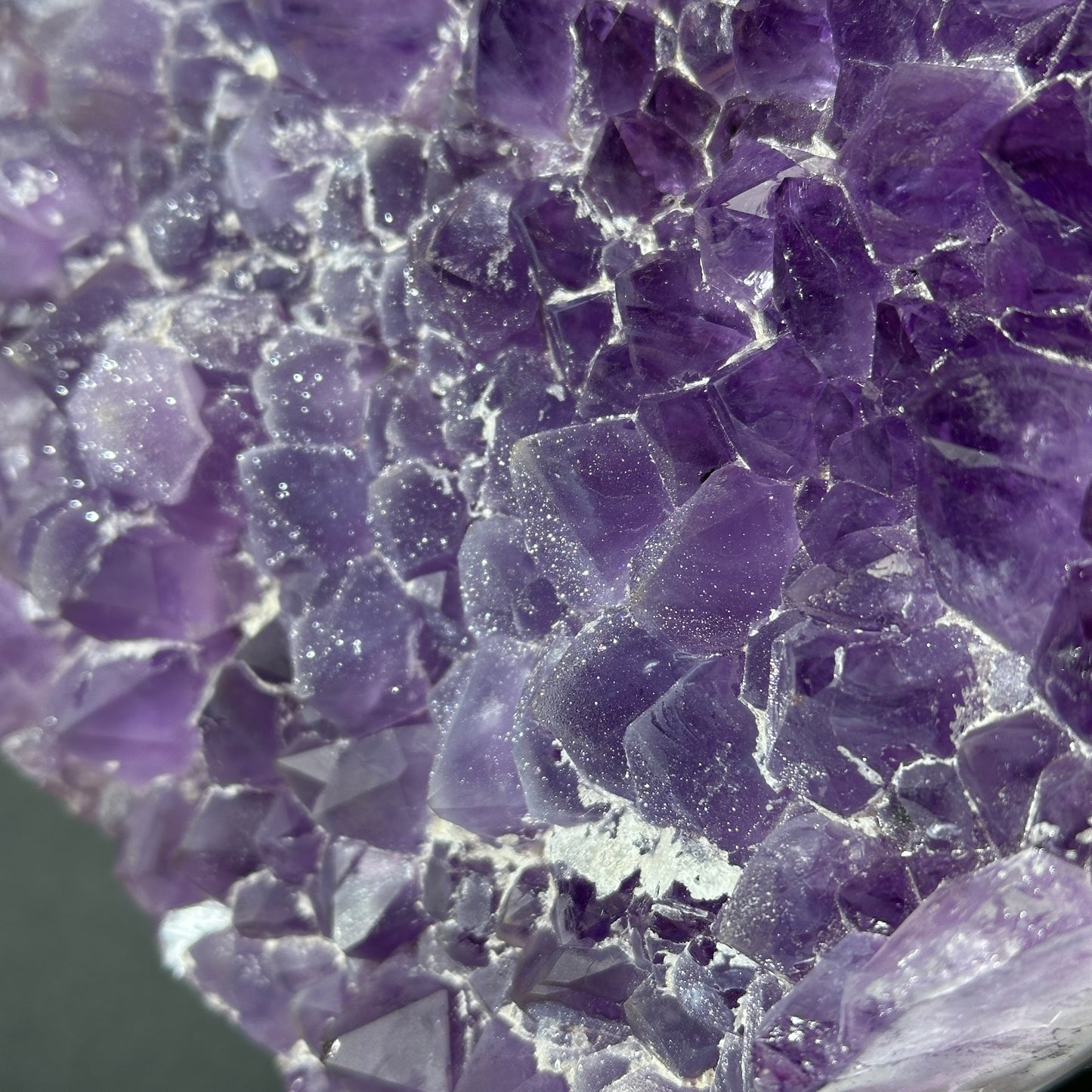 Large Sugar Amethyst Heart on Custom Stand, Pure Purple Druzy Crystal Decor, Polished Brazilian Geode Exact Specimen 4.5lb