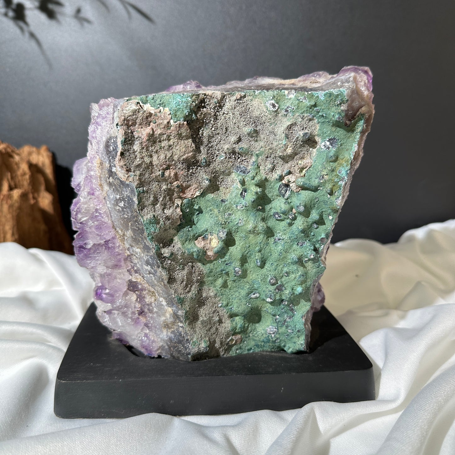Large Brazilian Sugar Amethyst Cluster on Custom Stand, Raw Purple Druzy Crystal Specimen, Exact Healing Mineral Decor 5.73lb