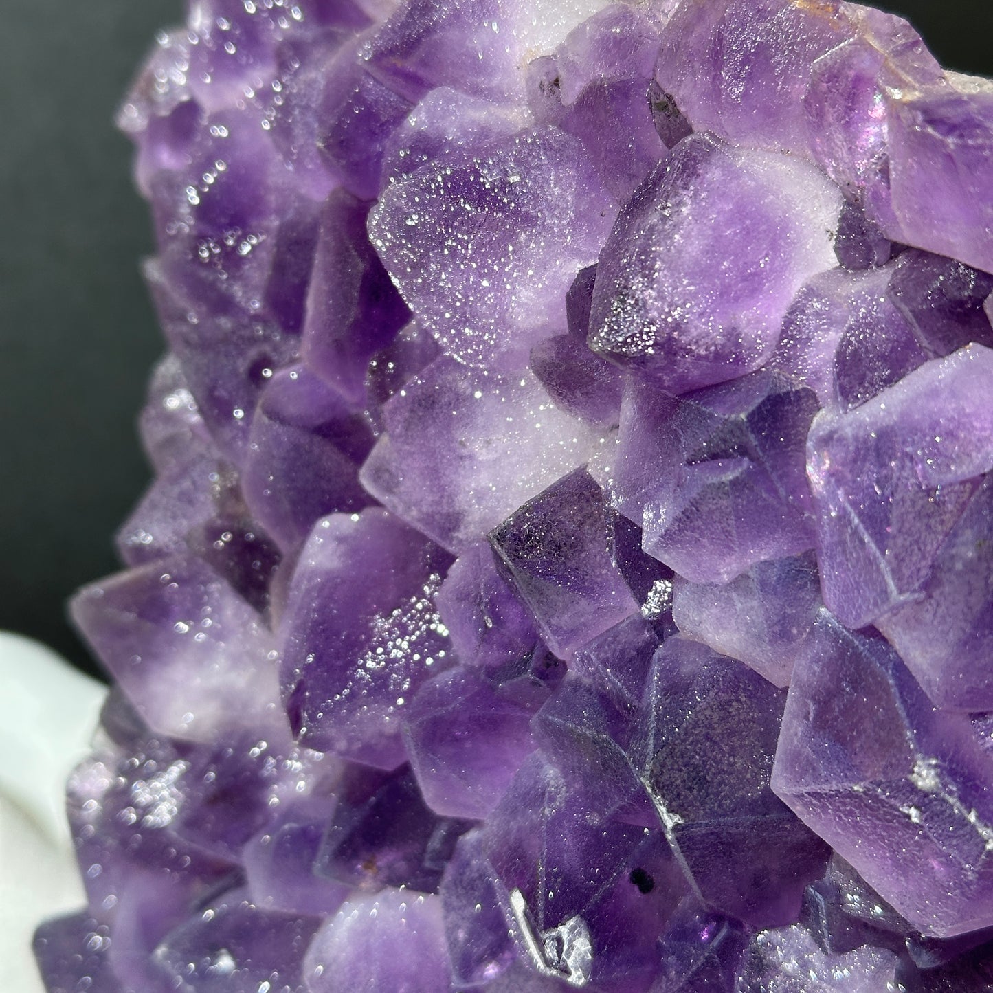 Large Brazilian Sugar Amethyst Cluster on Custom Stand, Raw Purple Druzy Crystal Specimen, Exact Healing Mineral Decor 5.73lb