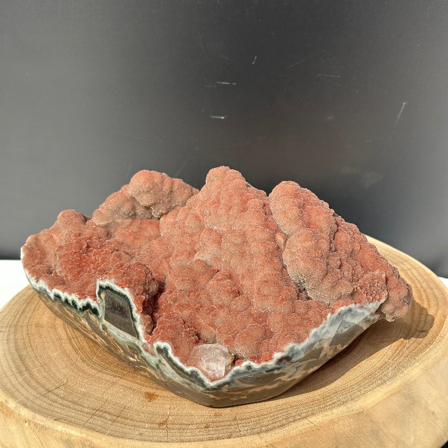 Rare Uruguayan Red Amethyst Sugar Druzy Cluster, Fine Grain Botryoidal Crystal Specimen, Artisan Polished Red Quartz Exact 6.72lb