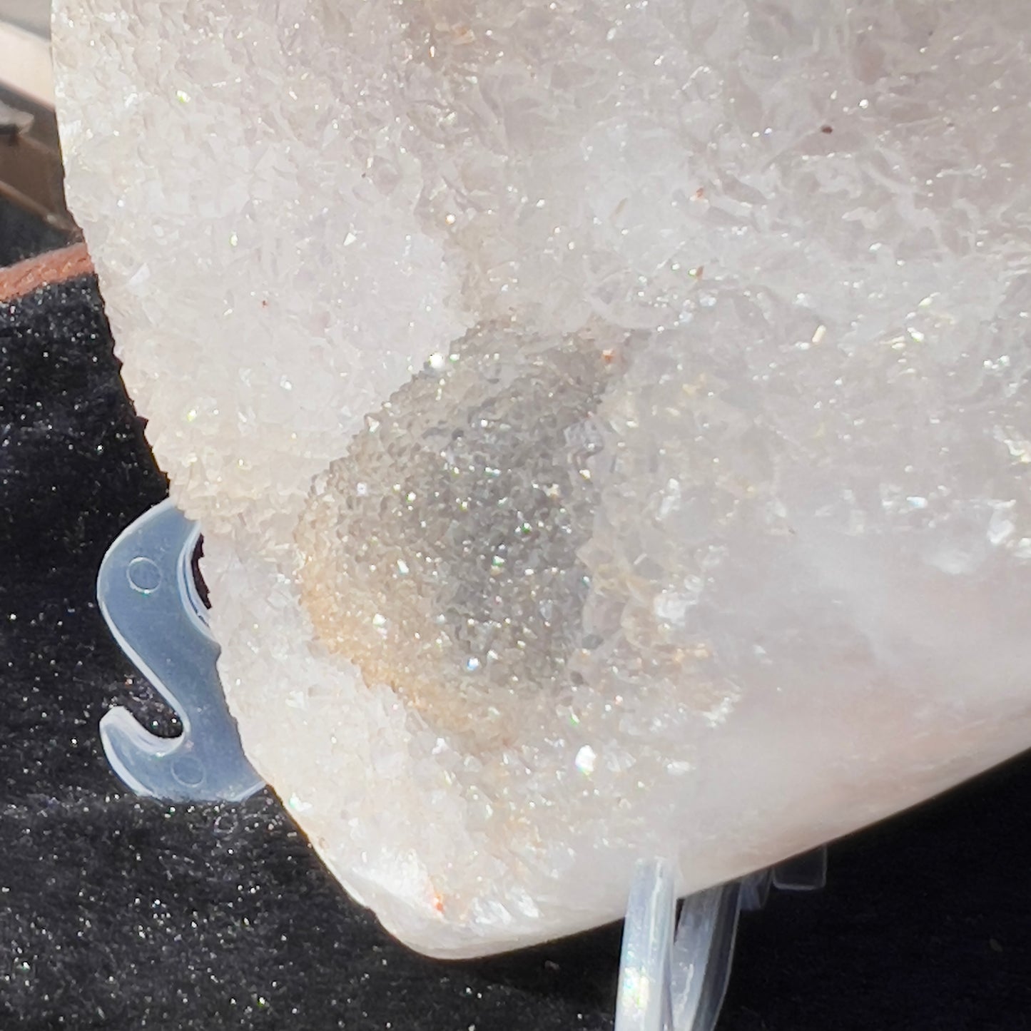Rare Enhydro Agate Heart (Water Inside) | Symbiotic Calcite on Brazilian Agate |  4.7" Collector Specimen | Real Water