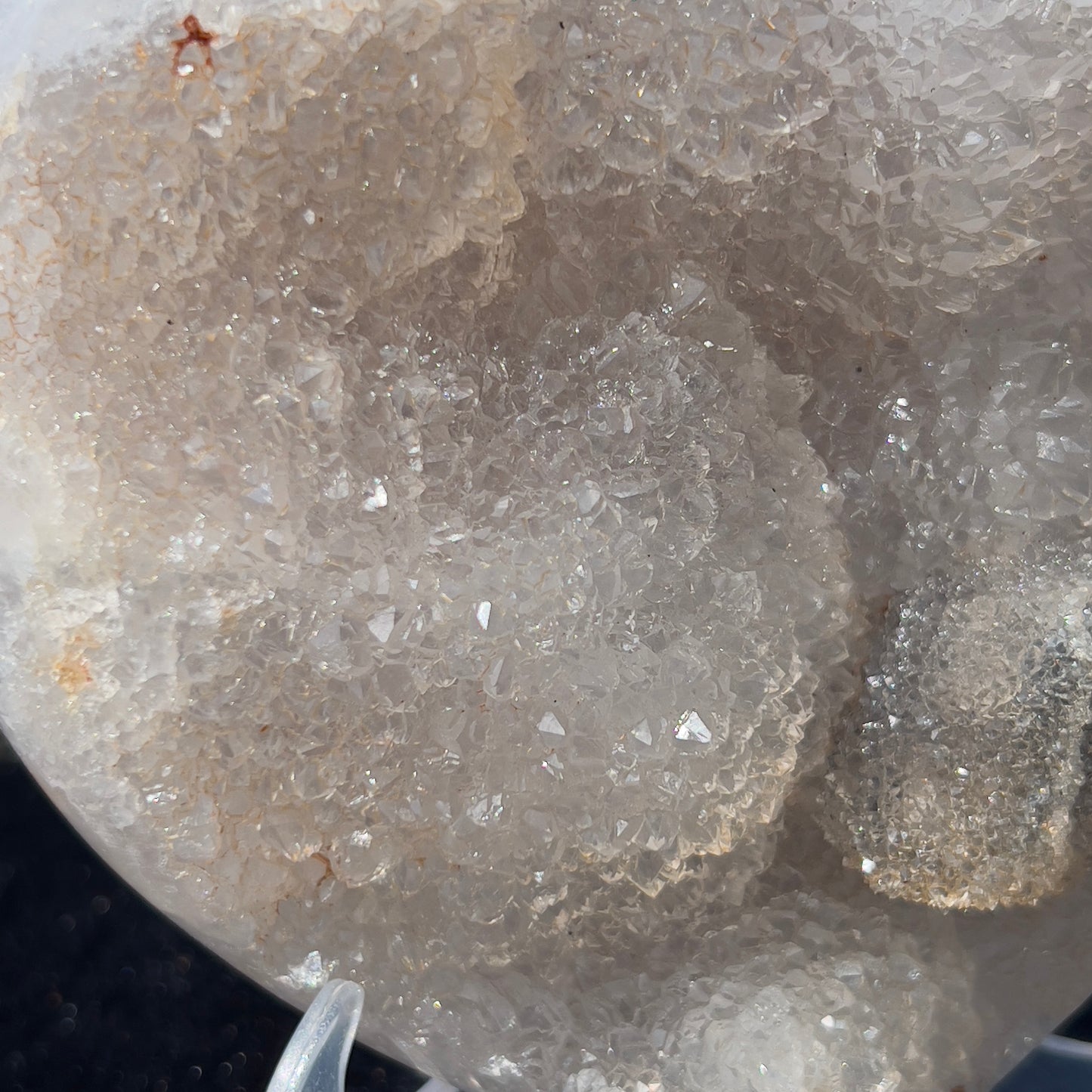 Rare Enhydro Agate Heart (Water Inside) | Symbiotic Calcite on Brazilian Agate |  4.7" Collector Specimen | Real Water