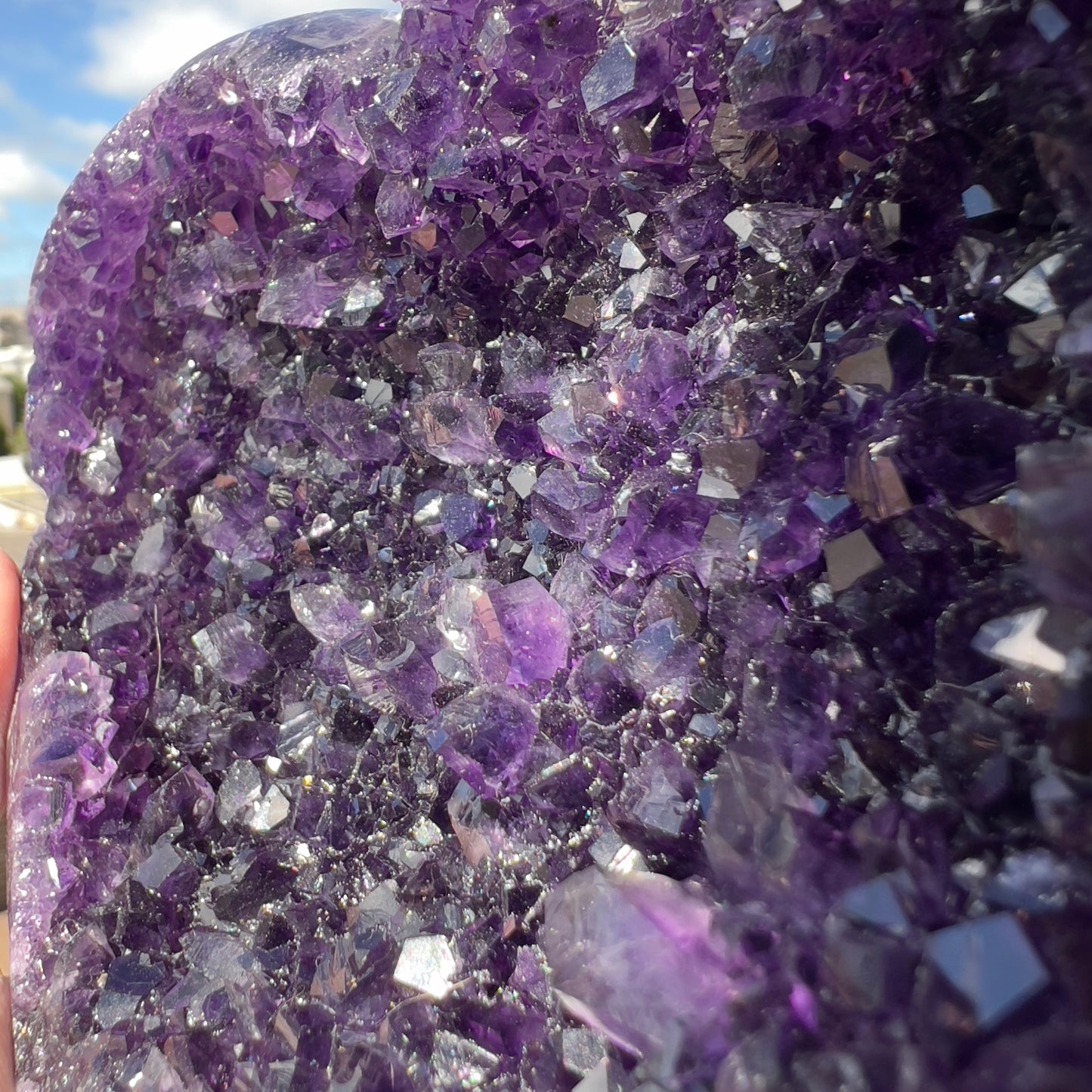 Deep Purple Amethyst Heart (2.6lb) | XL Brazilian Crystal Cluster | Dark Grape Jelly Geode | February Birthstone Gift | Crown Chakra Decor