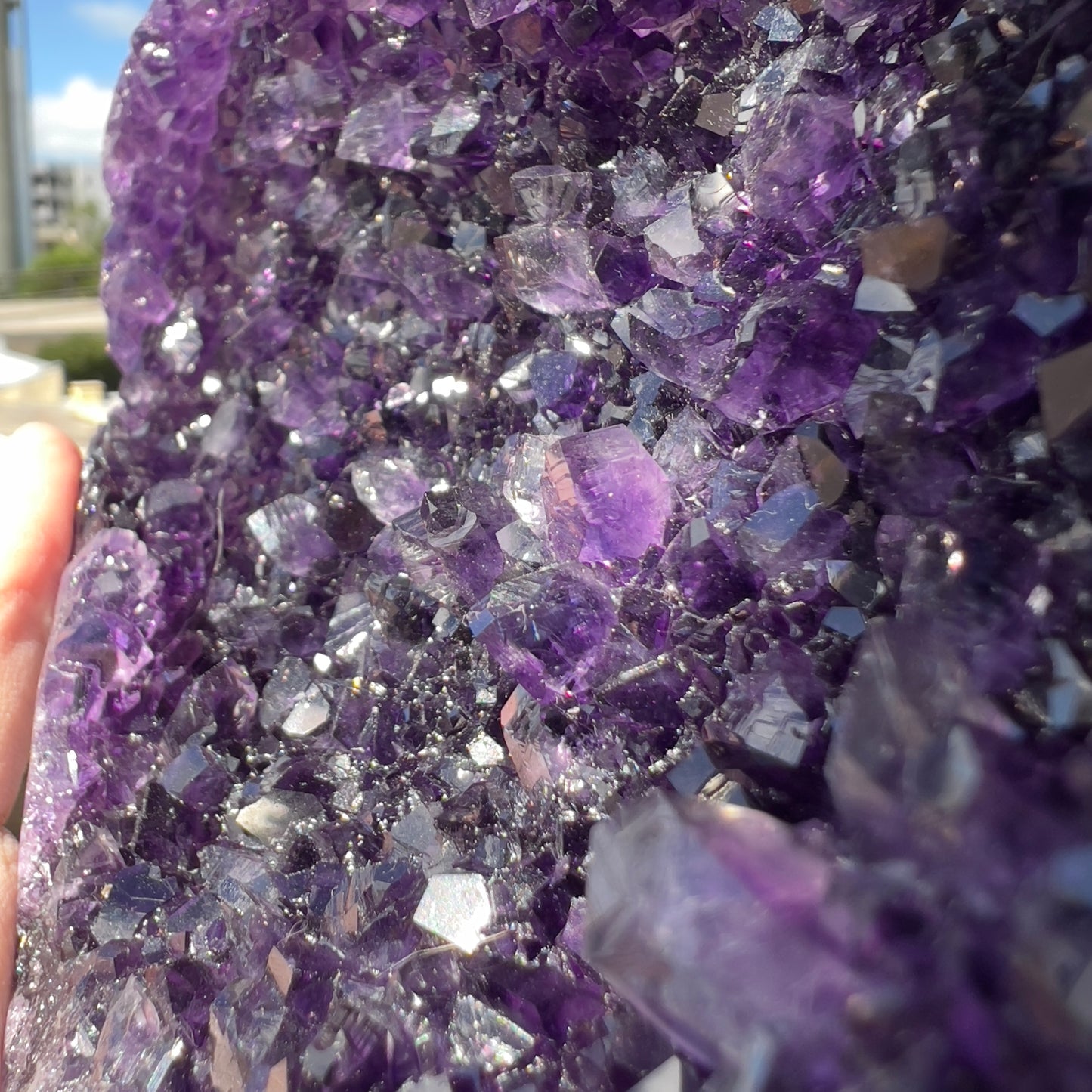 Deep Purple Amethyst Heart (2.6lb) | XL Brazilian Crystal Cluster | Dark Grape Jelly Geode | February Birthstone Gift | Crown Chakra Decor