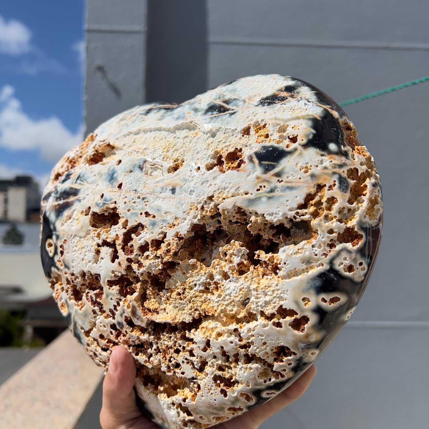 Giant Pink Sugar Agate Heart (5.7lb) | 9" Massive Sparkling Druzy Crystal | Brazilian Rose Stone | Wedding Centerpiece | Statement Decor