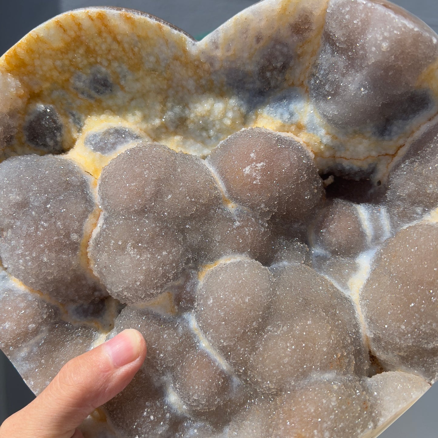 Giant Pink Sugar Agate Heart (5.7lb) | 9" Massive Sparkling Druzy Crystal | Brazilian Rose Stone | Wedding Centerpiece | Statement Decor