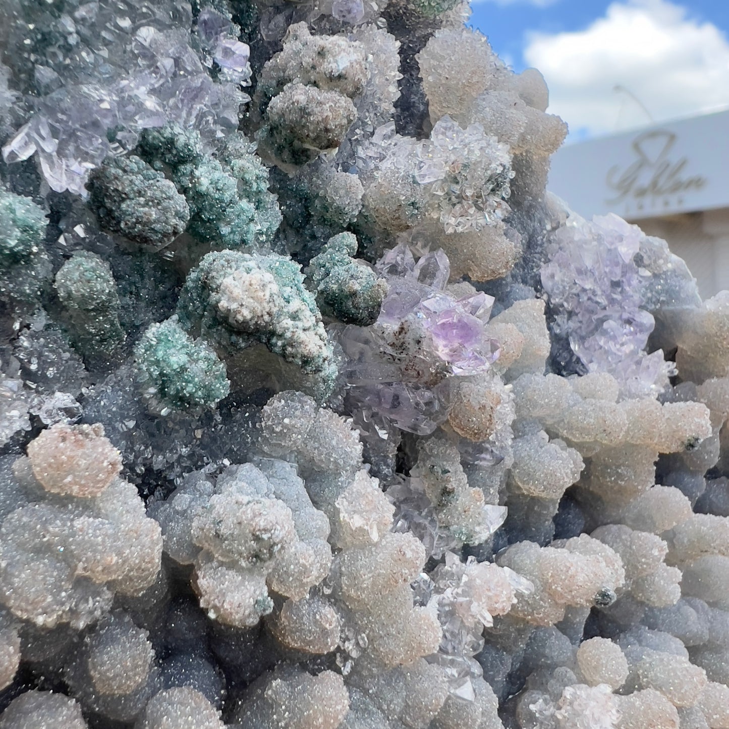6" Square Amethyst Stalactite Plate (1lb) | Brazilian Botryoidal Crystal Slice | Dark Sugar Druzy Slab | Thin Galaxy Stone | Rare Mineral
